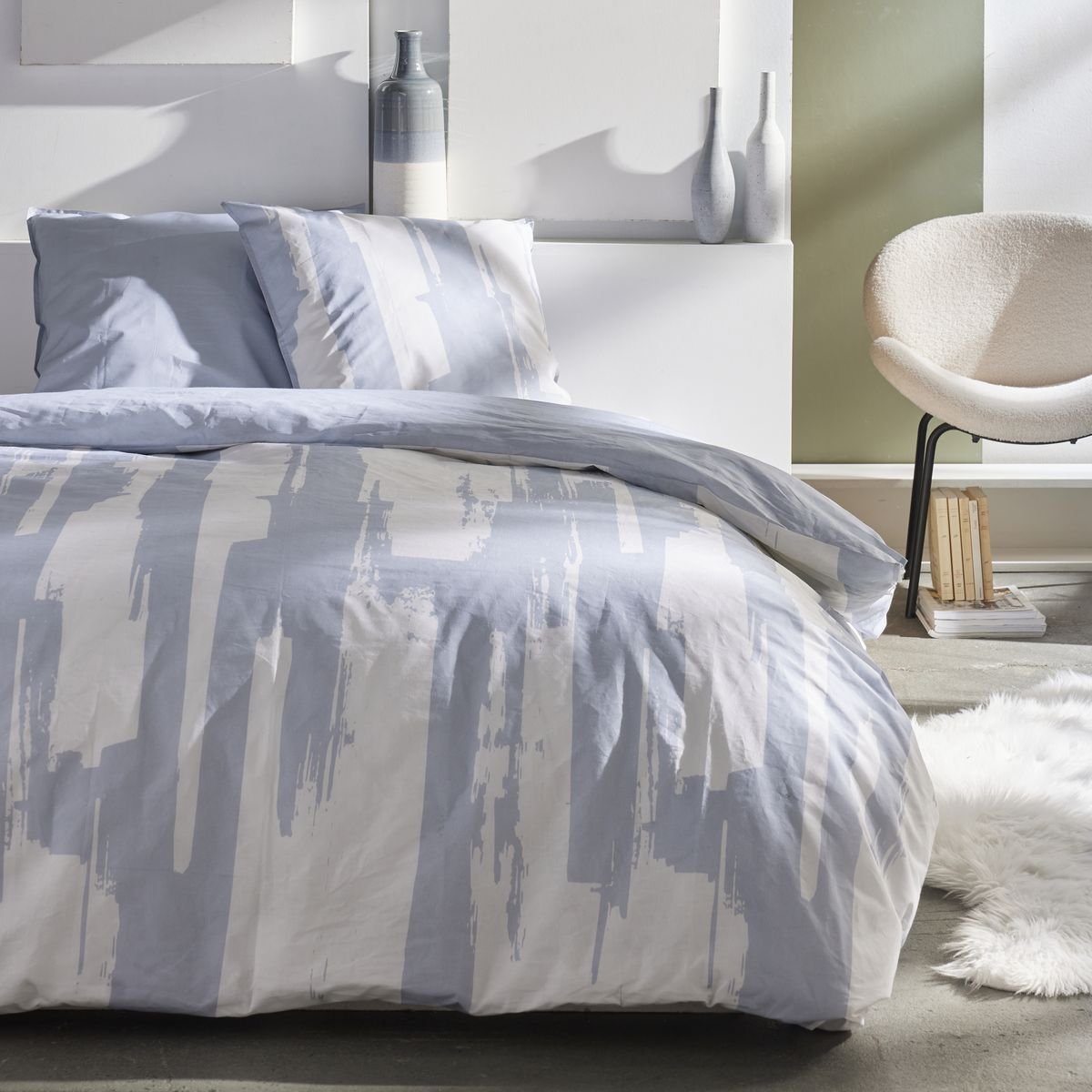 Cotton bedding set TODAY LINGE DE MAISON Blue