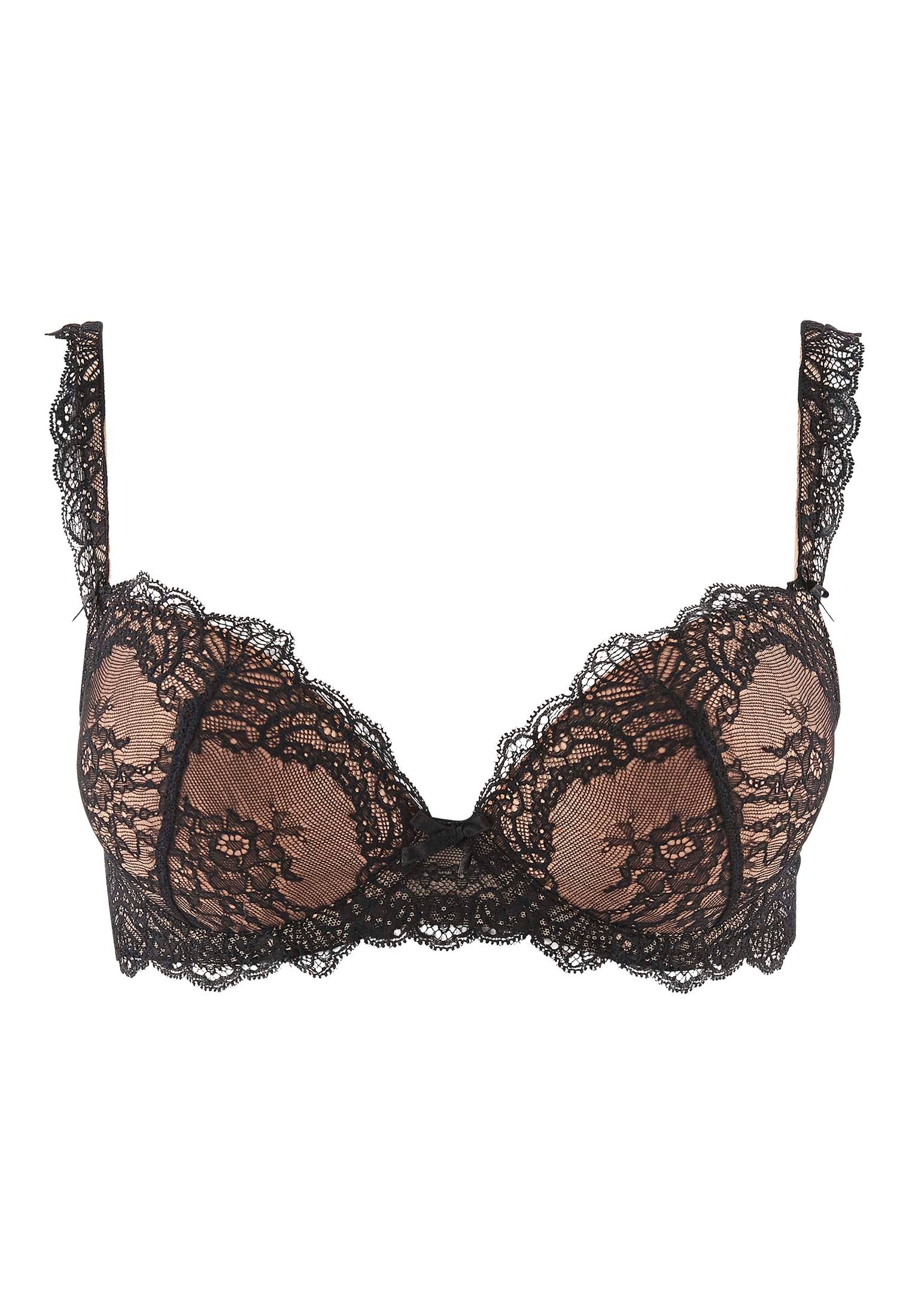 Amour Précieux Diamant black  push-up shell bra AUBADE Black