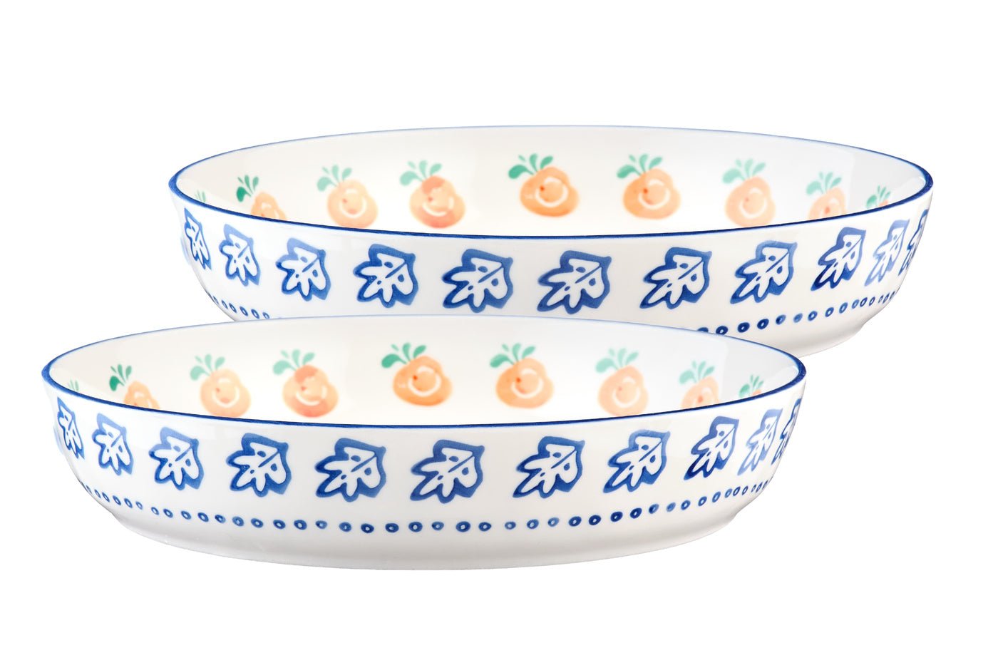 Corbeille à fruits napoli ø25,5cm - 2 pièces - agrume BJORN Blanc
