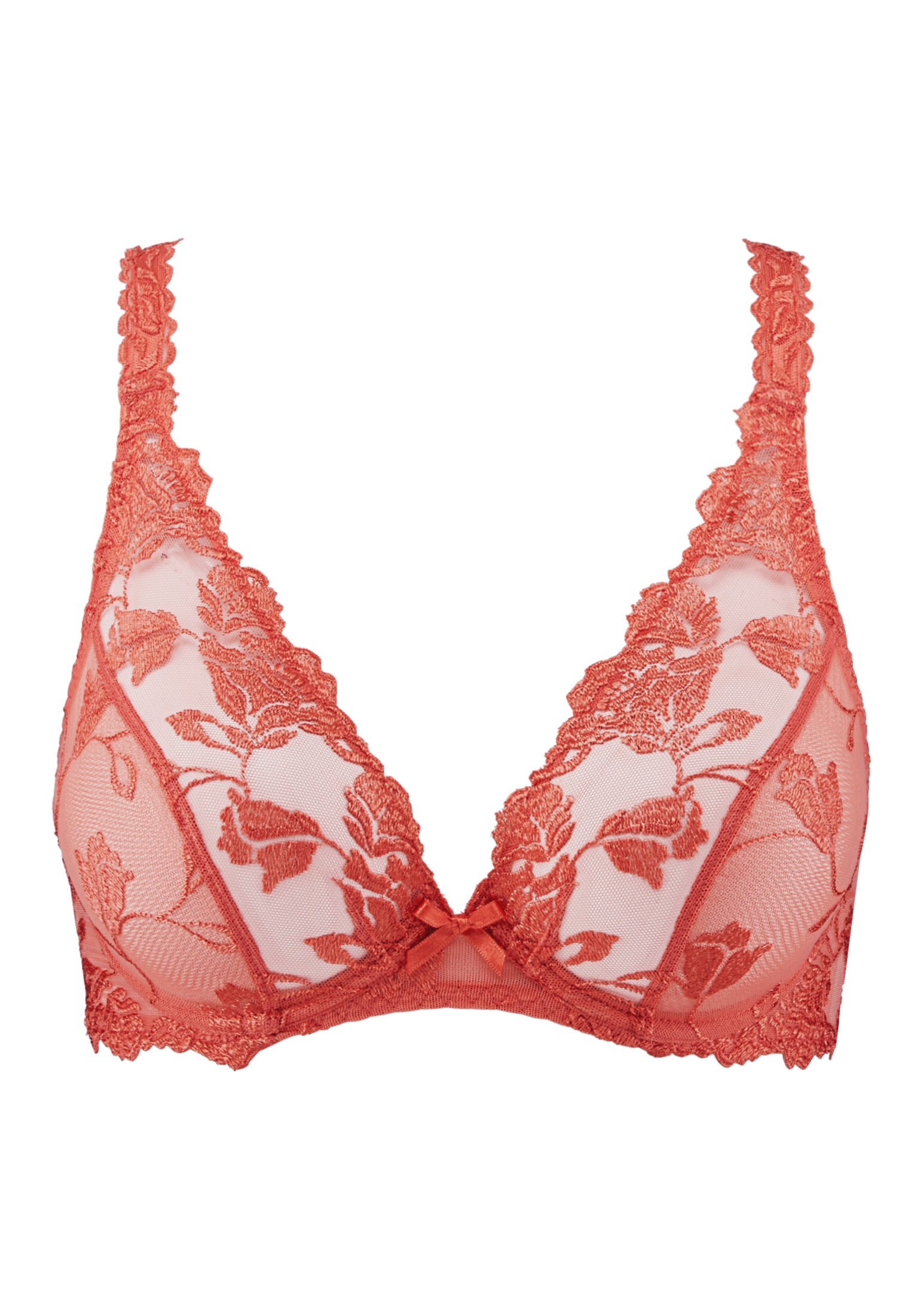 A la Folie kohl black underwired triangle bra AUBADE Red