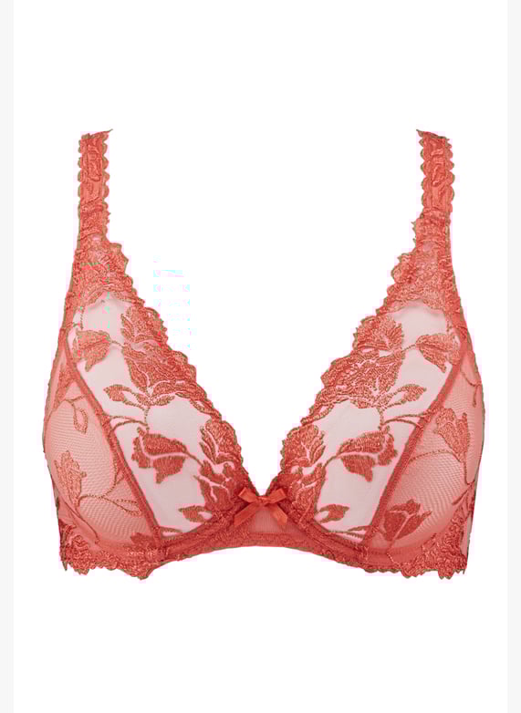 A la Folie kohl black underwired triangle bra | Red by AUBADE A la Folie kohl black underwired triangle bra Red