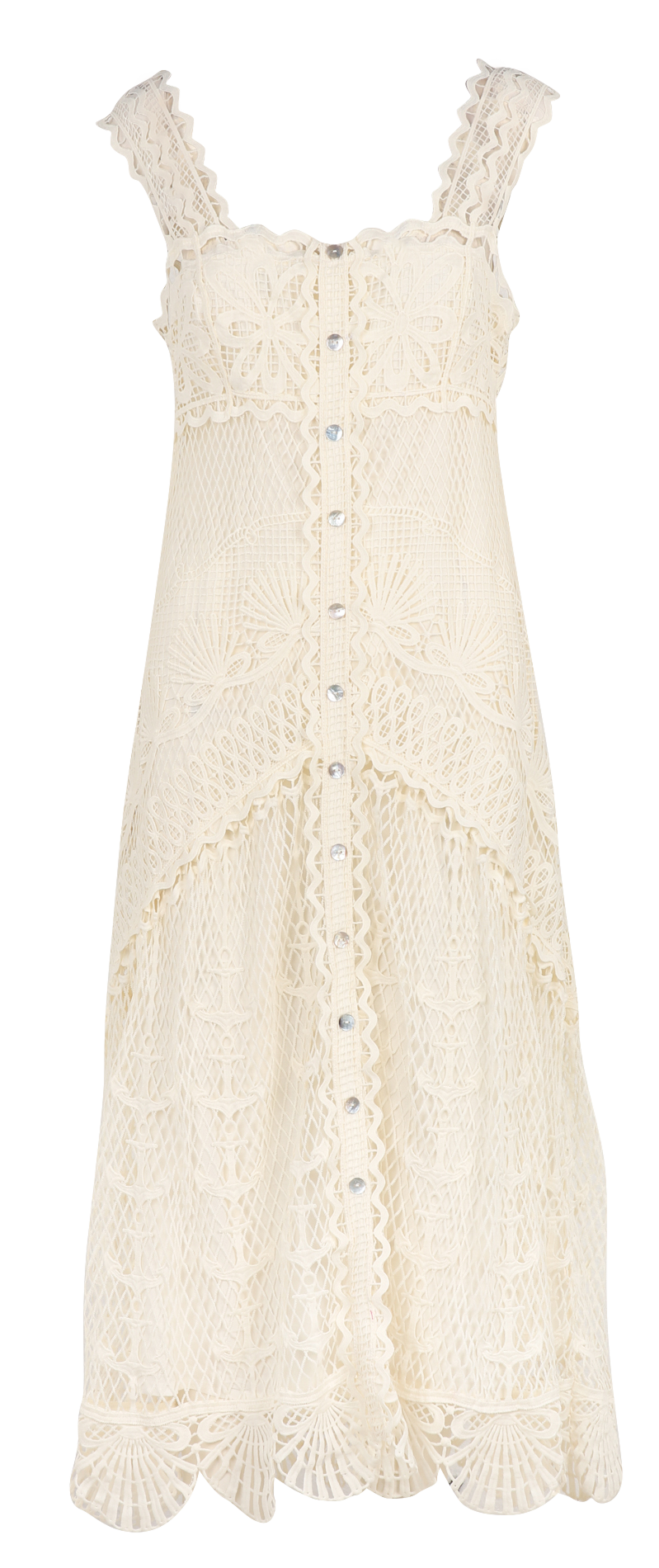 Long guipure dress FARM RIO White