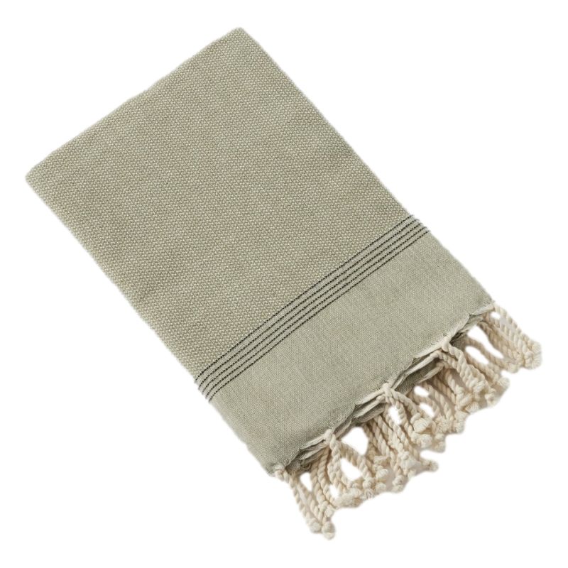 Fouta with fringes 100 x 200 cm 100% recycled cotton L'EFFET PAPILLON