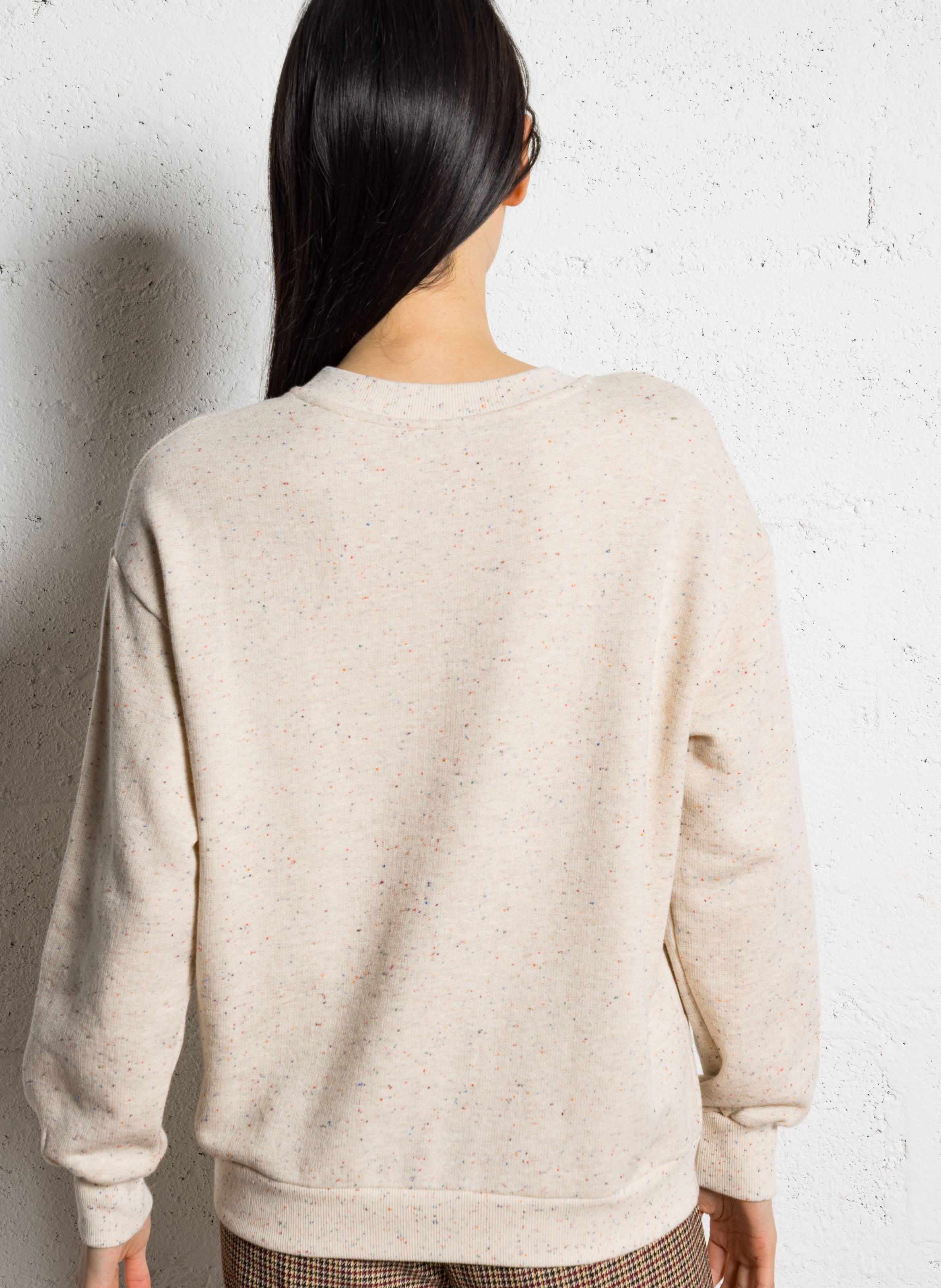 Straight cotton-blend sweatshirt I CODE White