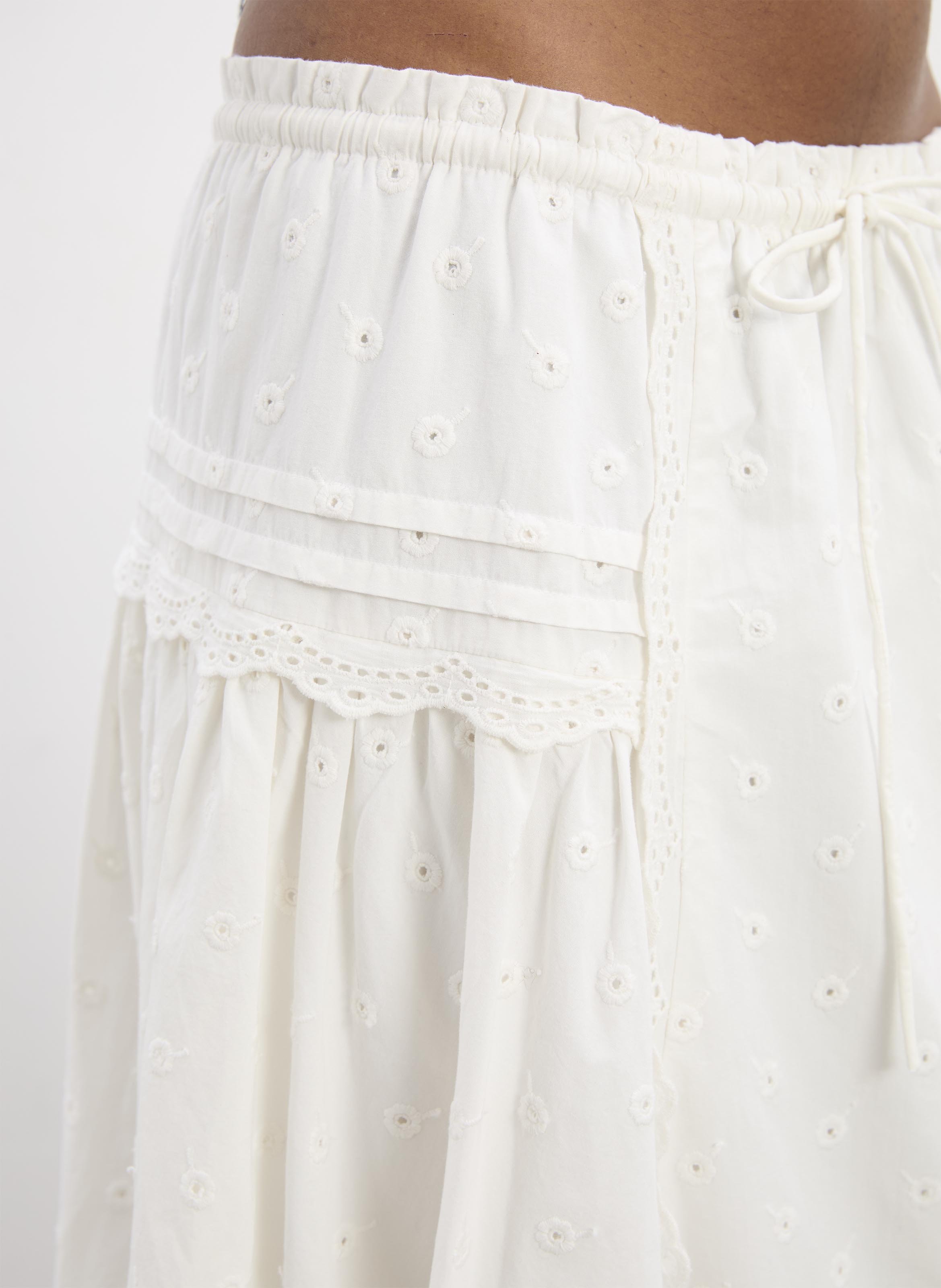 Organic cotton midi skirt DAMSON MADDER White