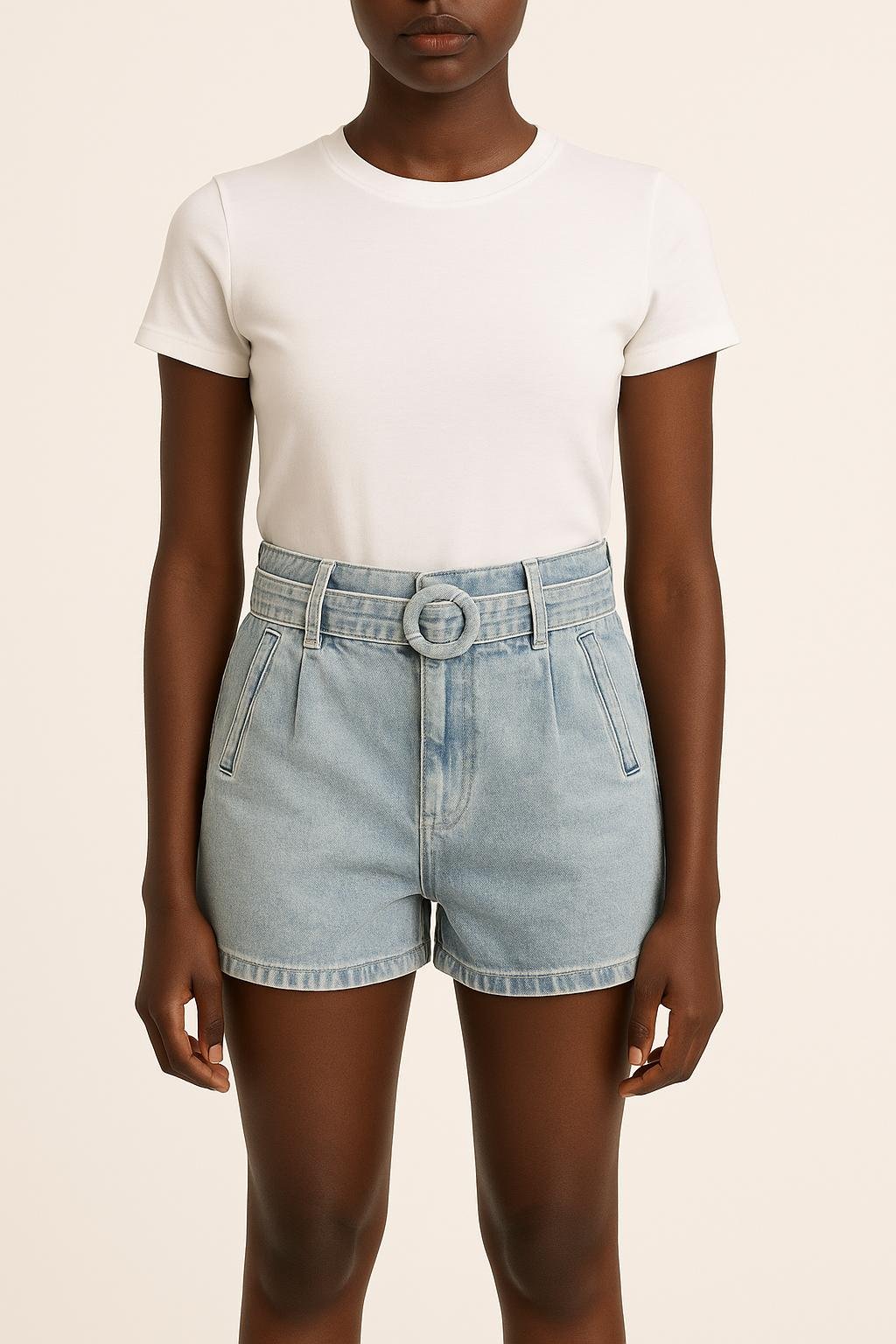 Short en jean Bleu Sezane seconde main Femme Place des Tendances