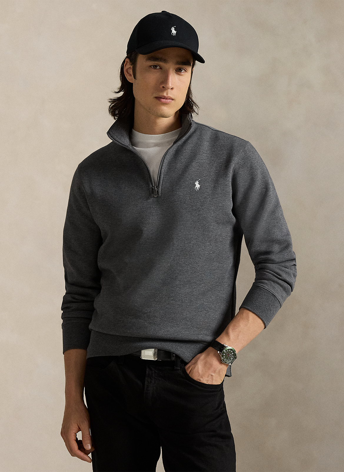 Sweater met opstaande kraag - katoenblend POLO RALPH LAUREN Grijs