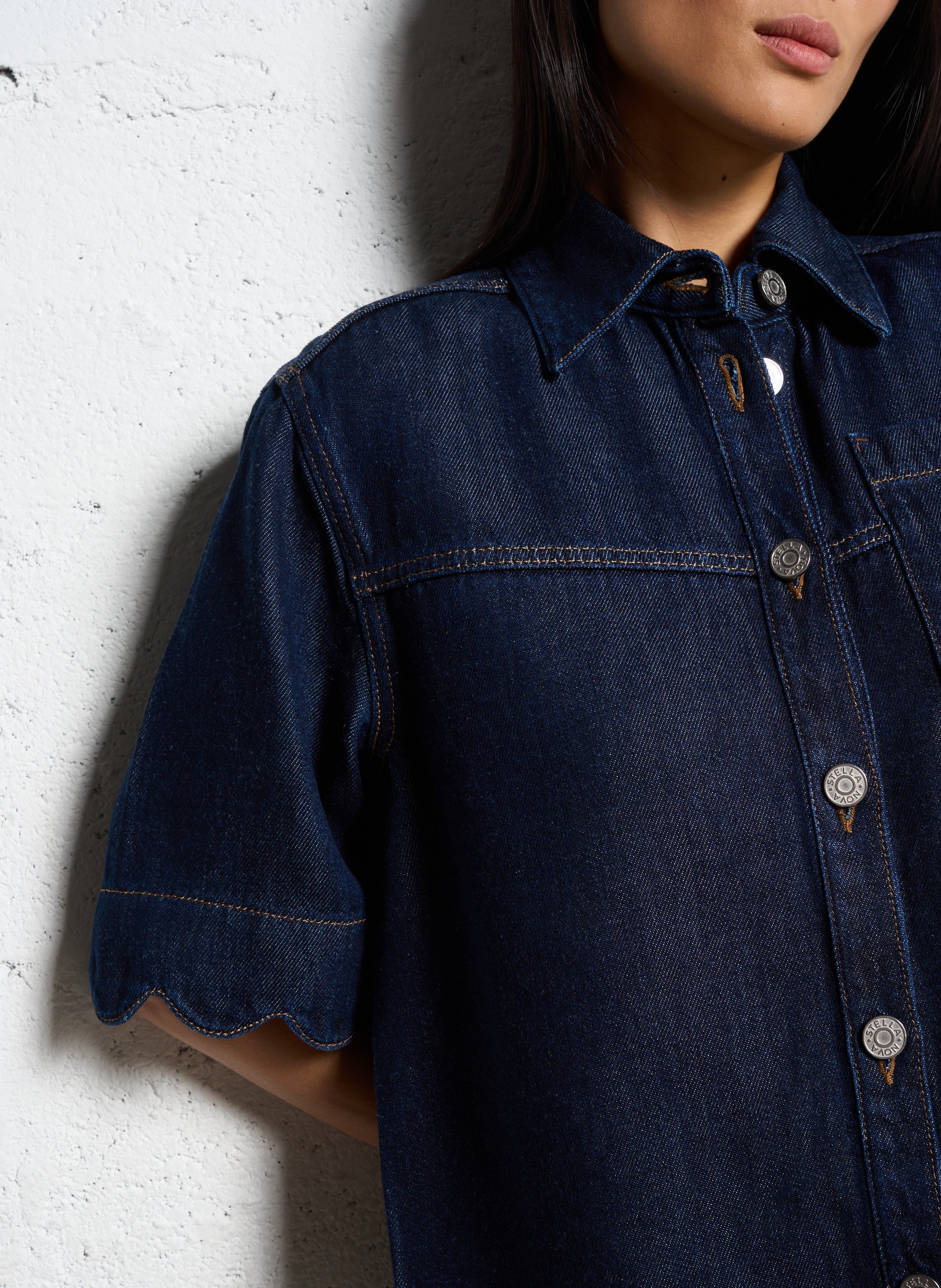 Jeanshemd mit klassischem Kragen STELLA NOVA Blau