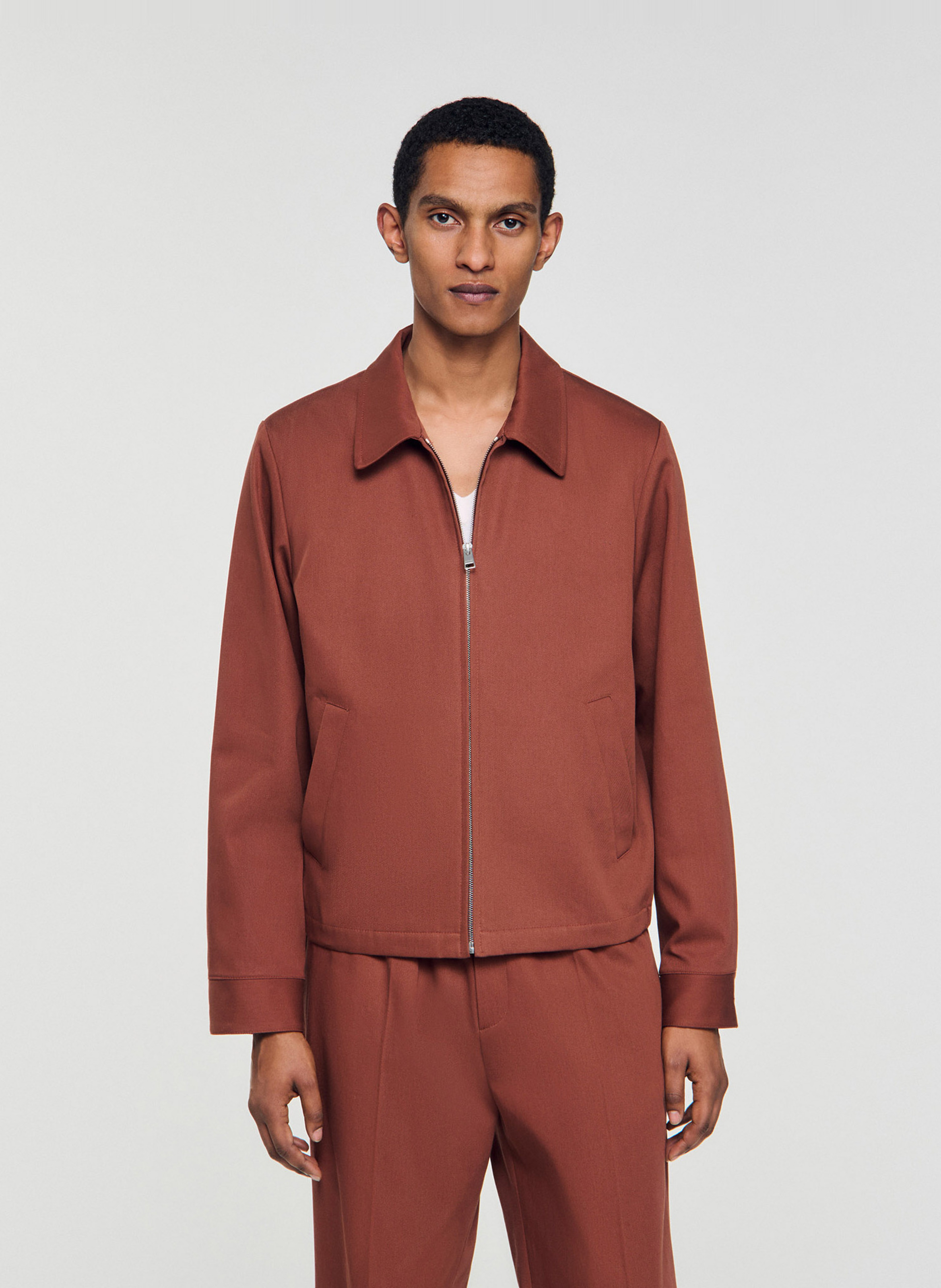 Regular-fit cotton jacket SANDRO