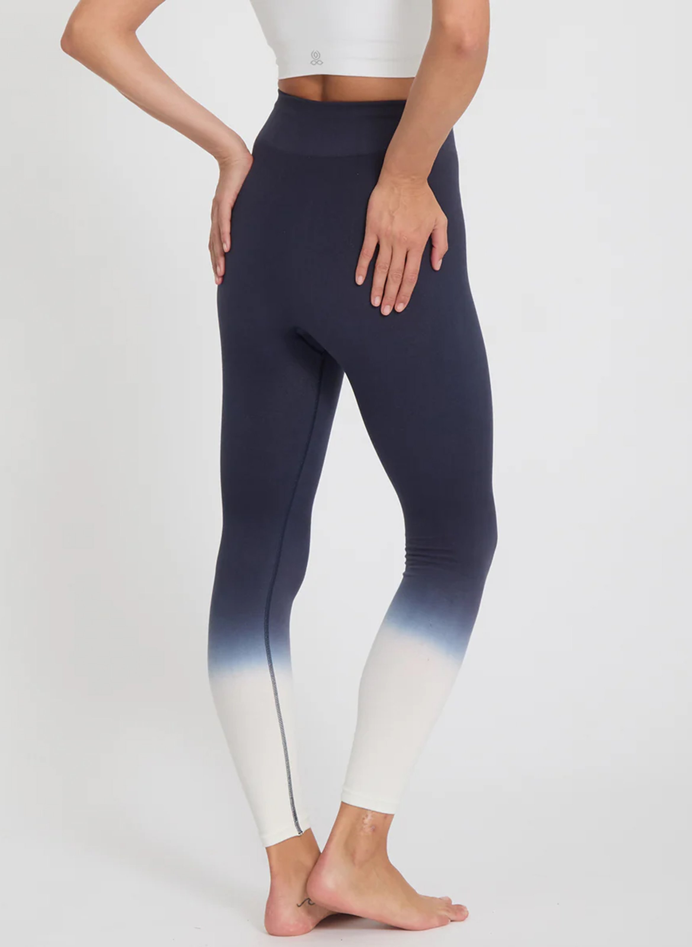 Legging uni dégradé en coton mélangé YOGA SEARCHER Bleu