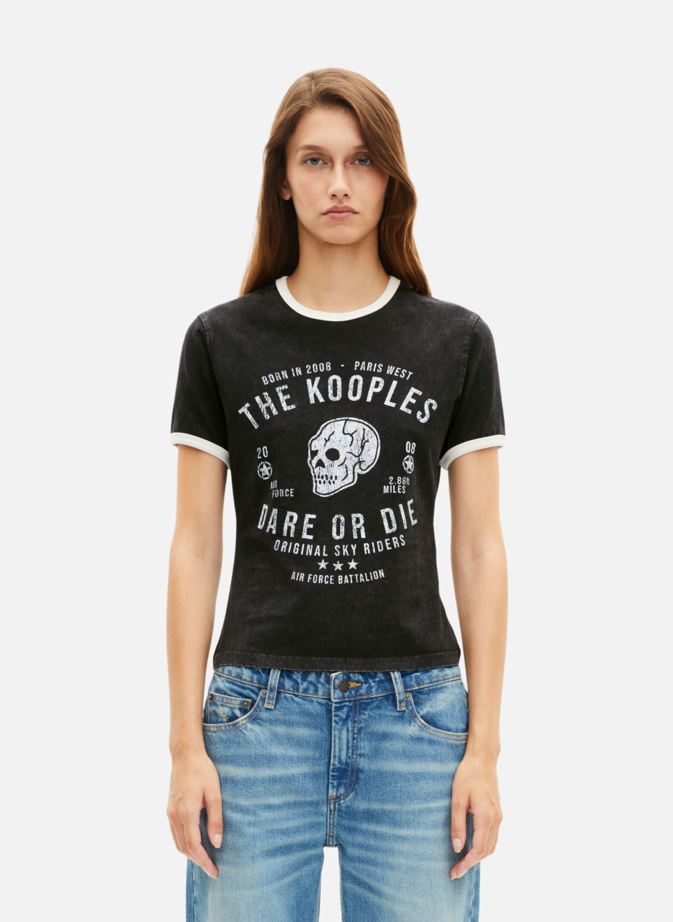 T-shirt with screen printing THE KOOPLES Black