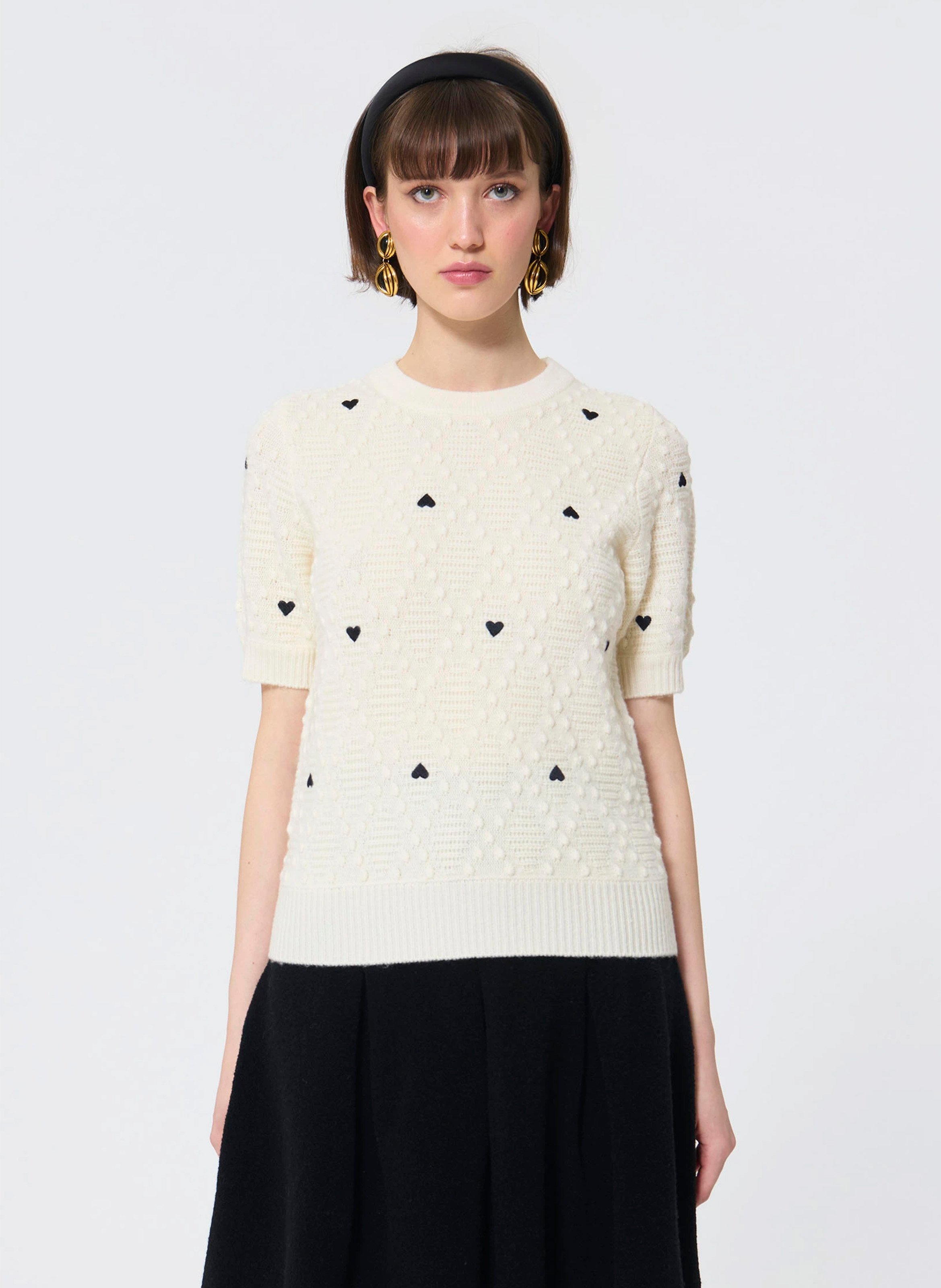 Maglione a girocollo in lana TARA JARMON Beige