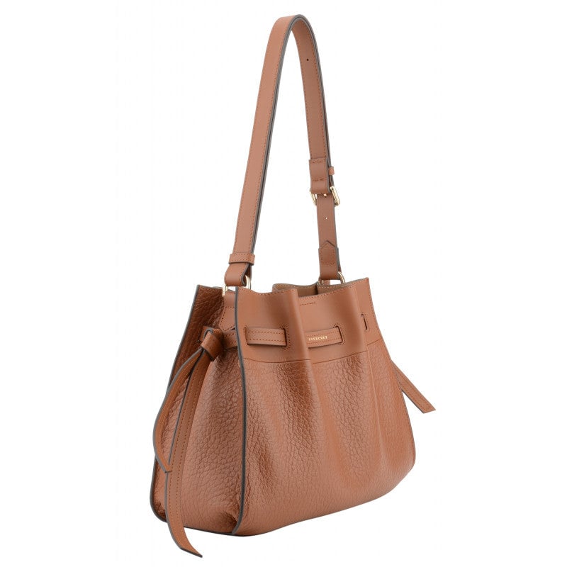 Shoulder bag - cowhide leather POURCHET Brown