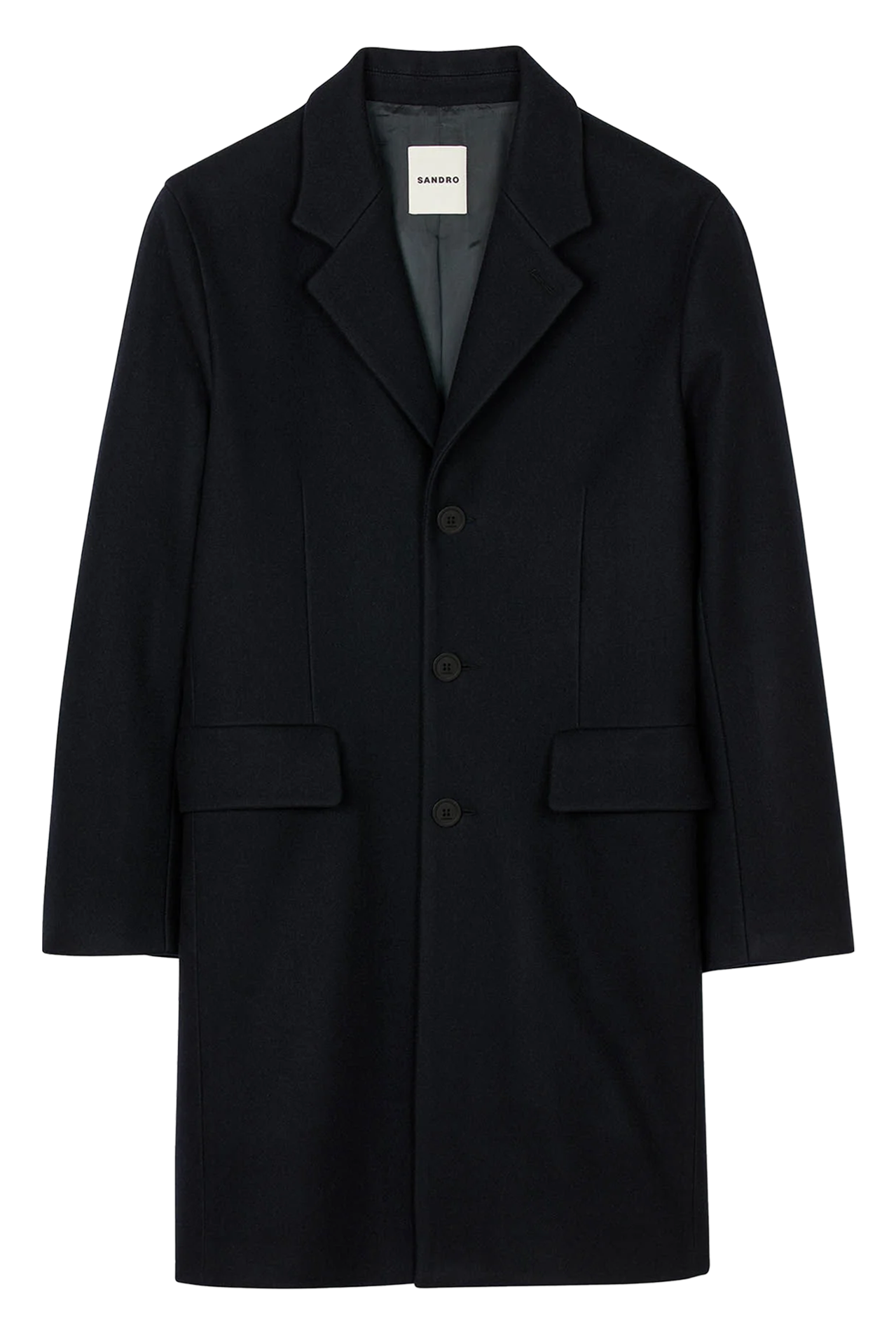 Jas van alpacawol SANDRO Blauw