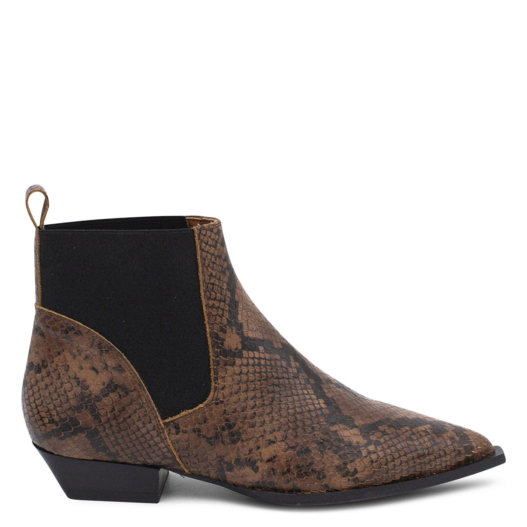 Bottines en cuir imprimé ANGEL ALARCON Marron