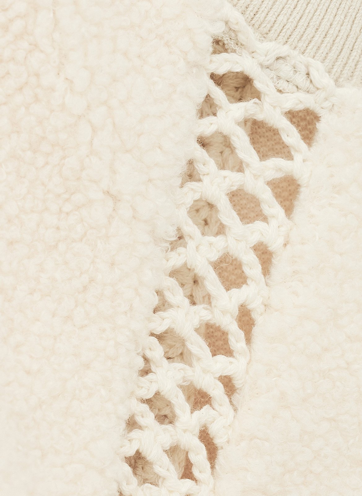 Sweat ample ajouré en maille bouclée BA&SH Beige