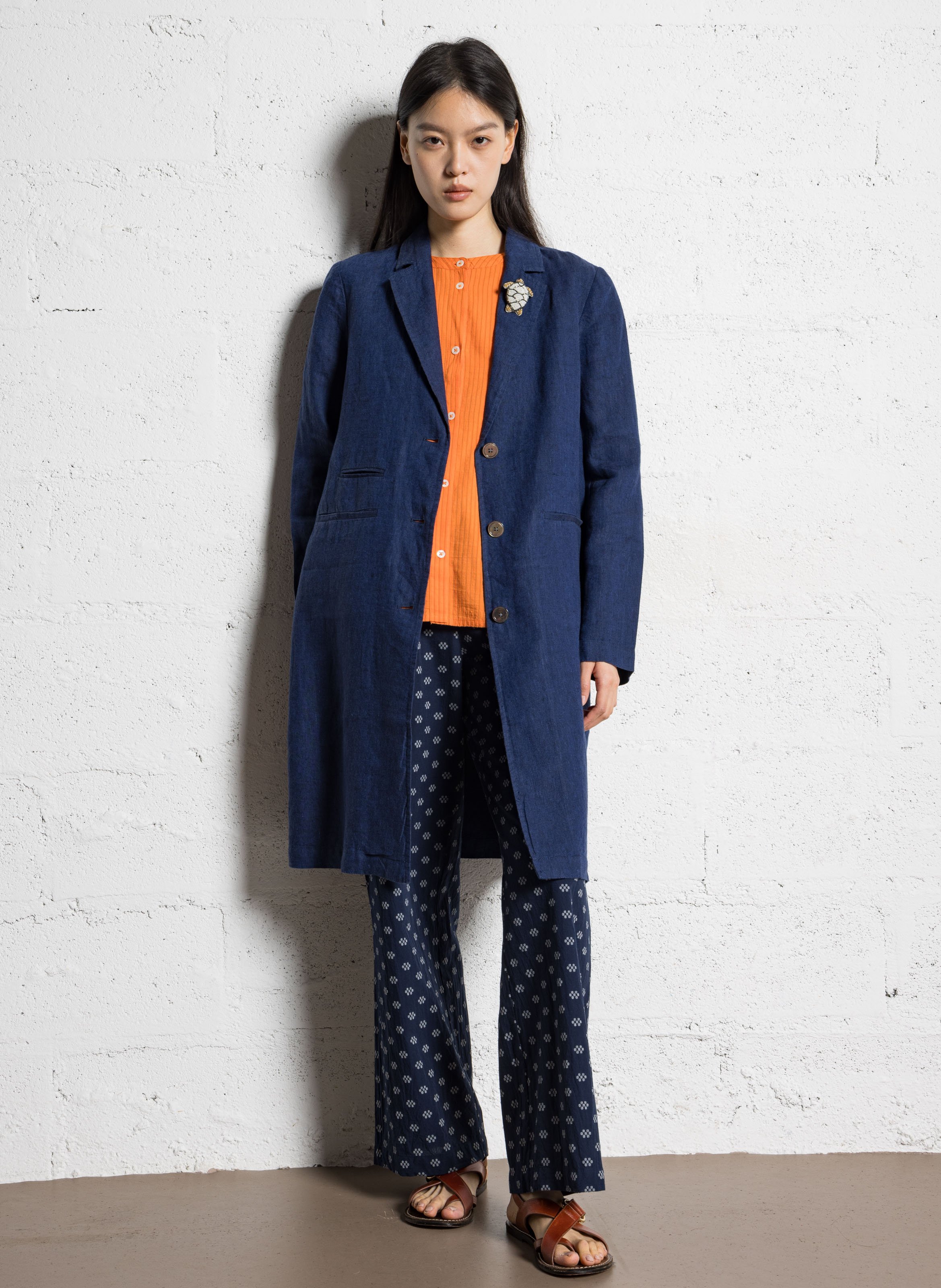 Pantalon large imprimé NICE THINGS Bleu