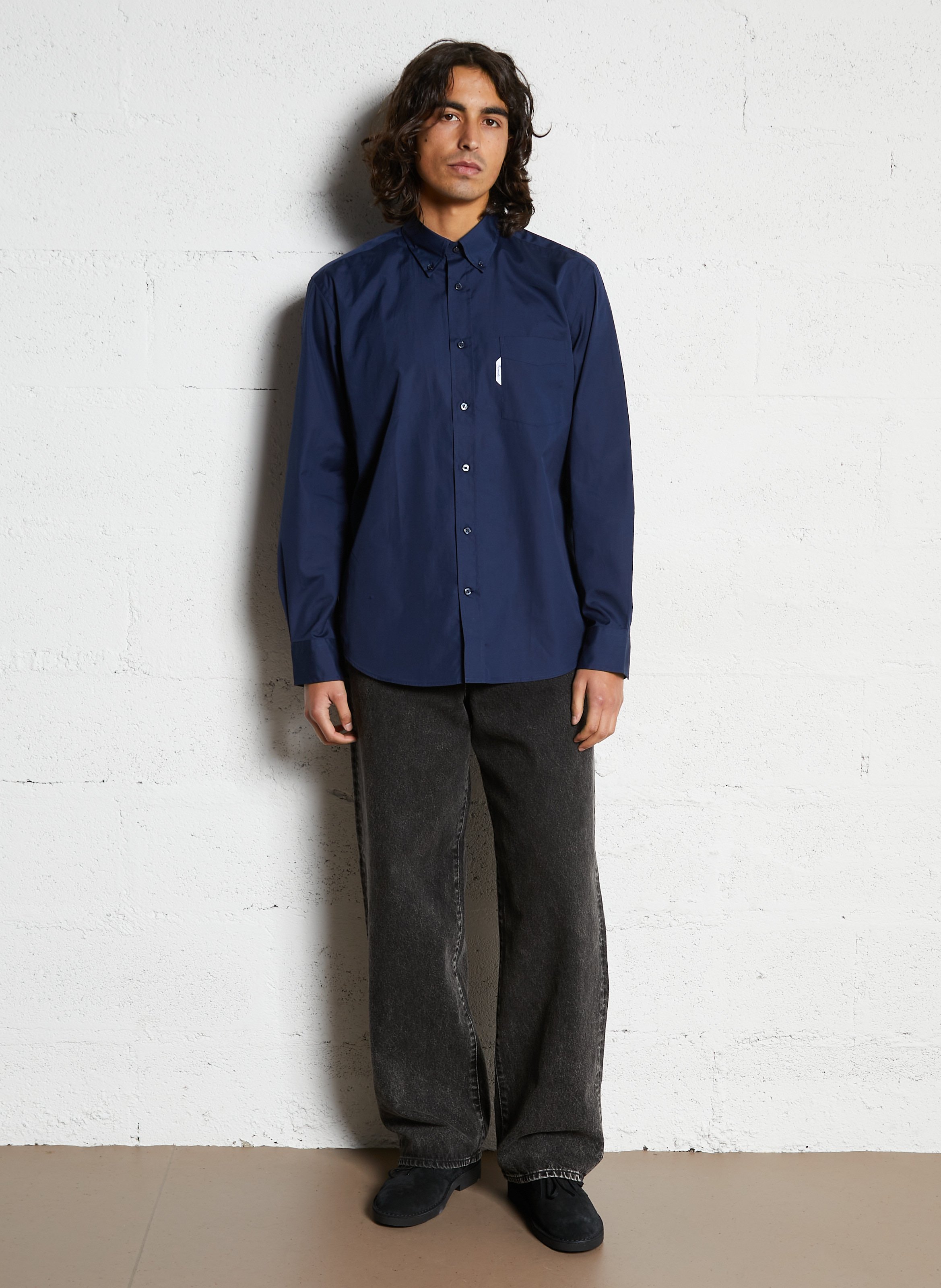 Cotton shirt with classic collar FACONNABLE Blue