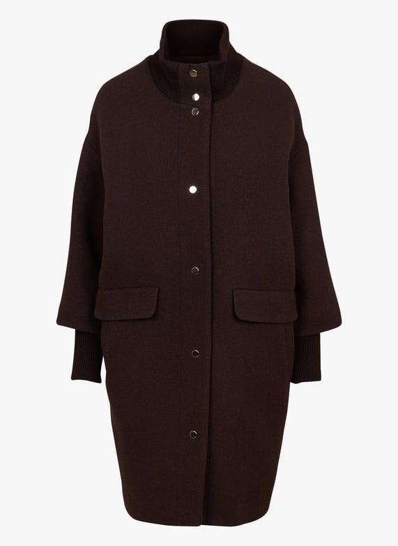 Manteau mi-long ample uni L - Main Image