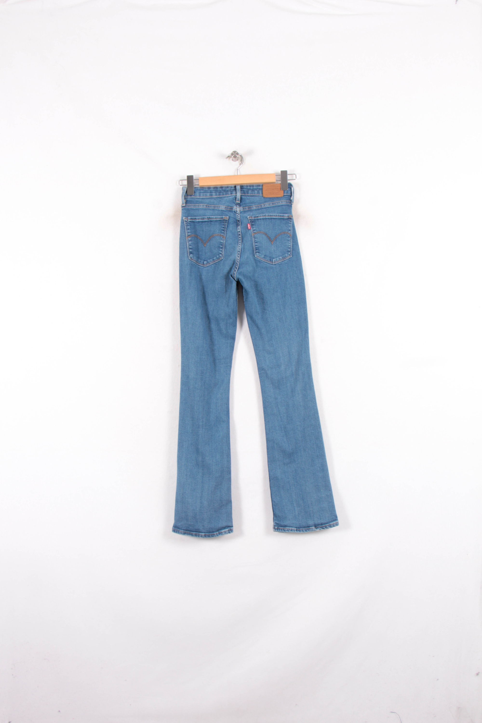 Cropped slim jeans with studs LEVI'S - Seconde main Blue