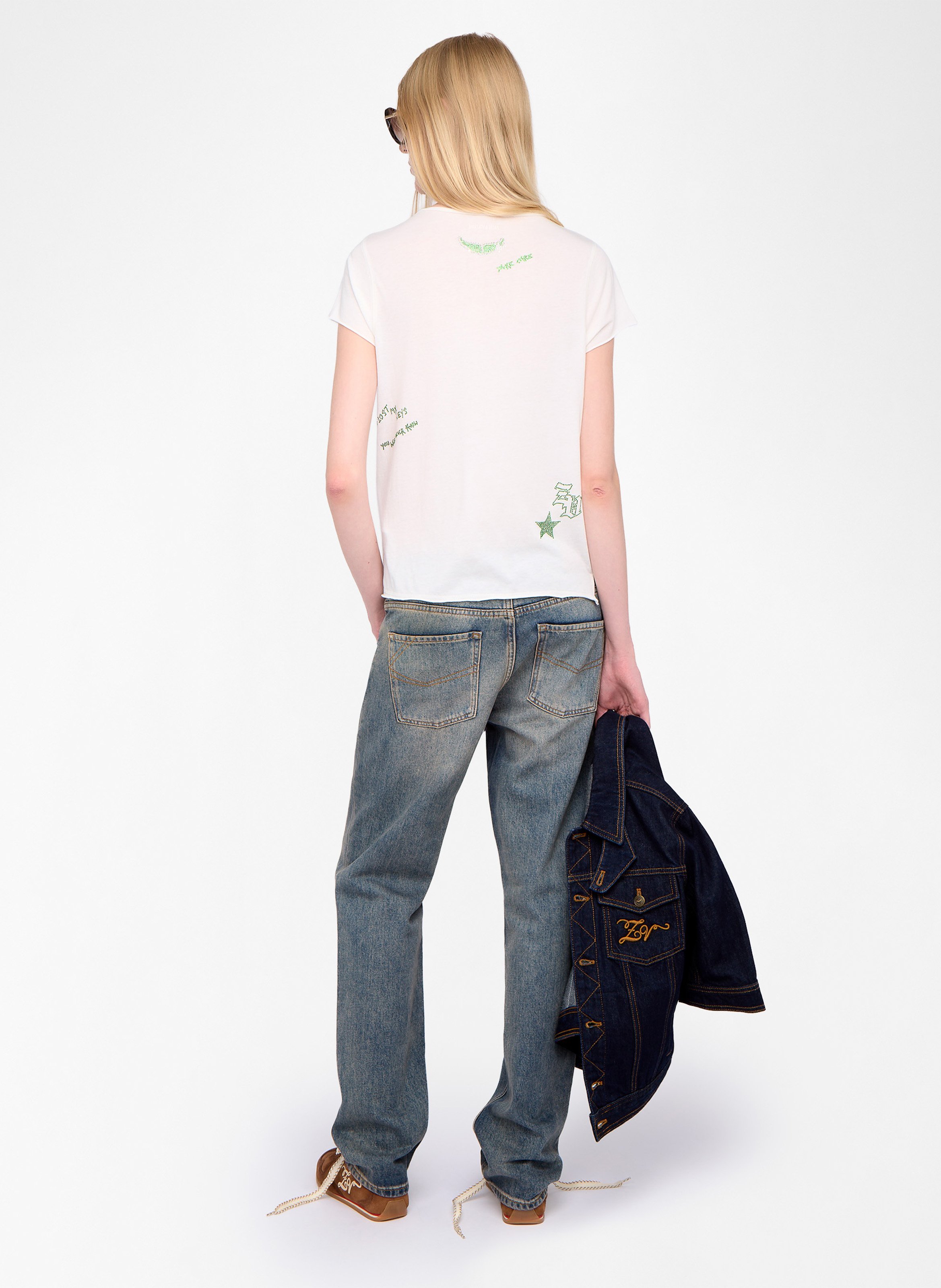 Cotton Henley collar T-shirt ZADIG&VOLTAIRE White