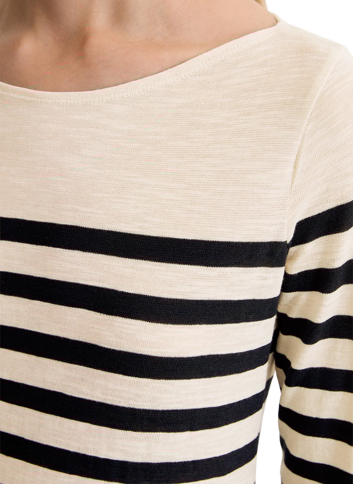 Straight striped cotton boat neck t-shirt MARC O'POLO Multicolored