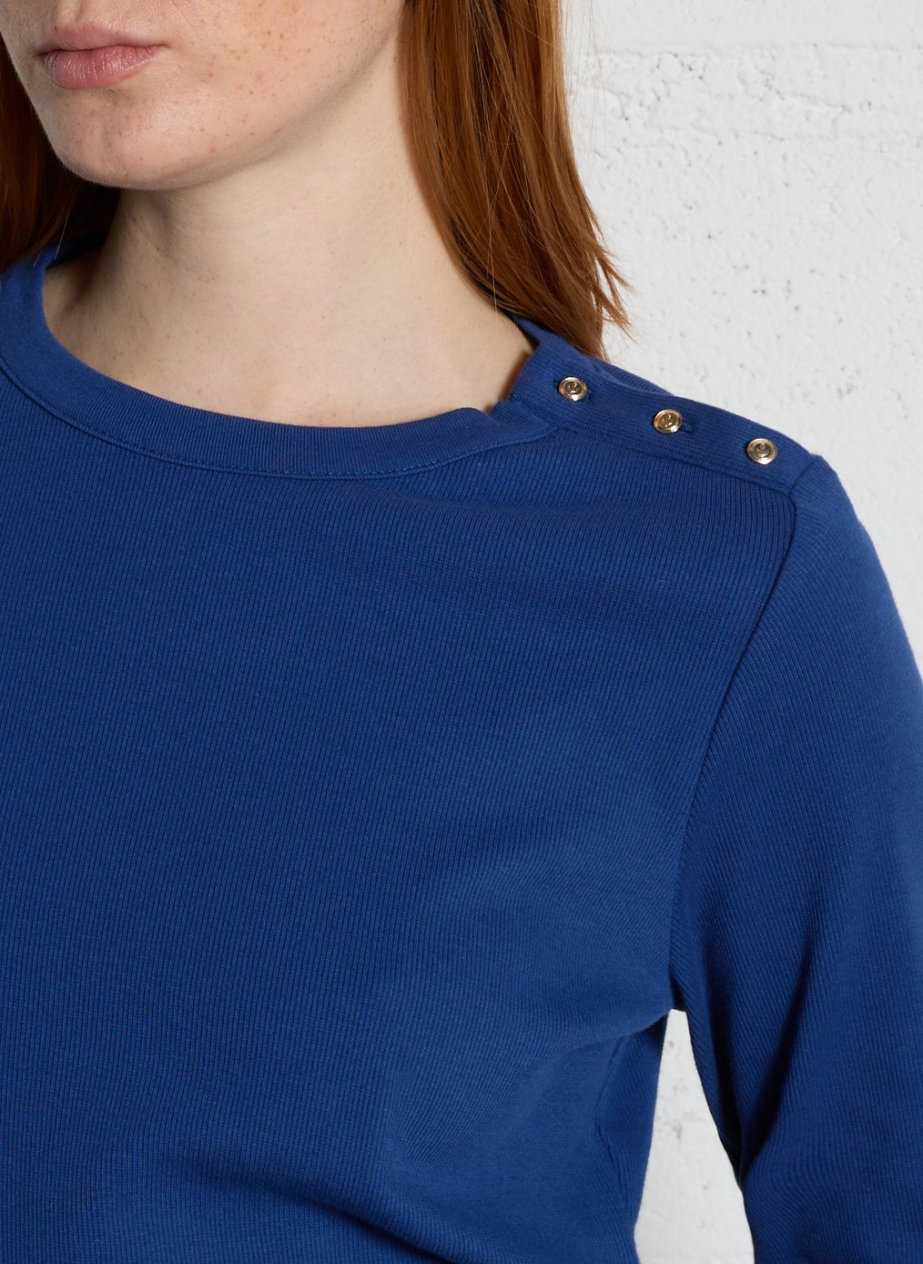 Tee-shirt droit col rond en coton mélangé ARMOR LUX Bleu