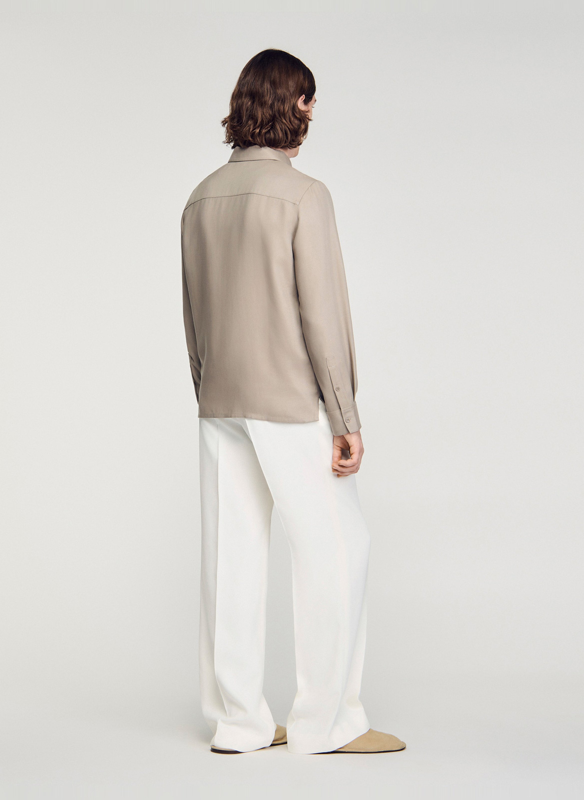 Veste col classique SANDRO Argent