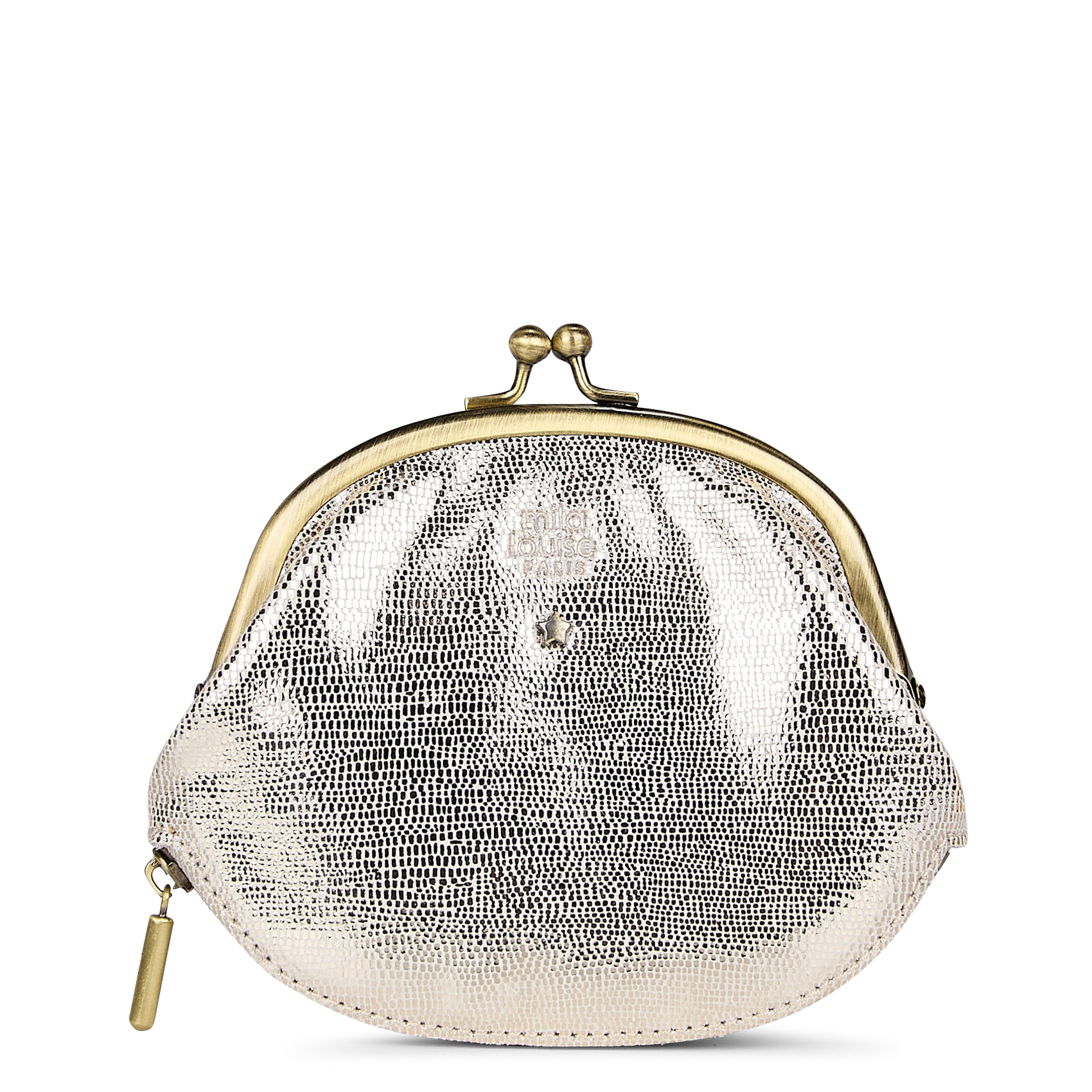 Leren portemonnee MILA LOUISE Wit