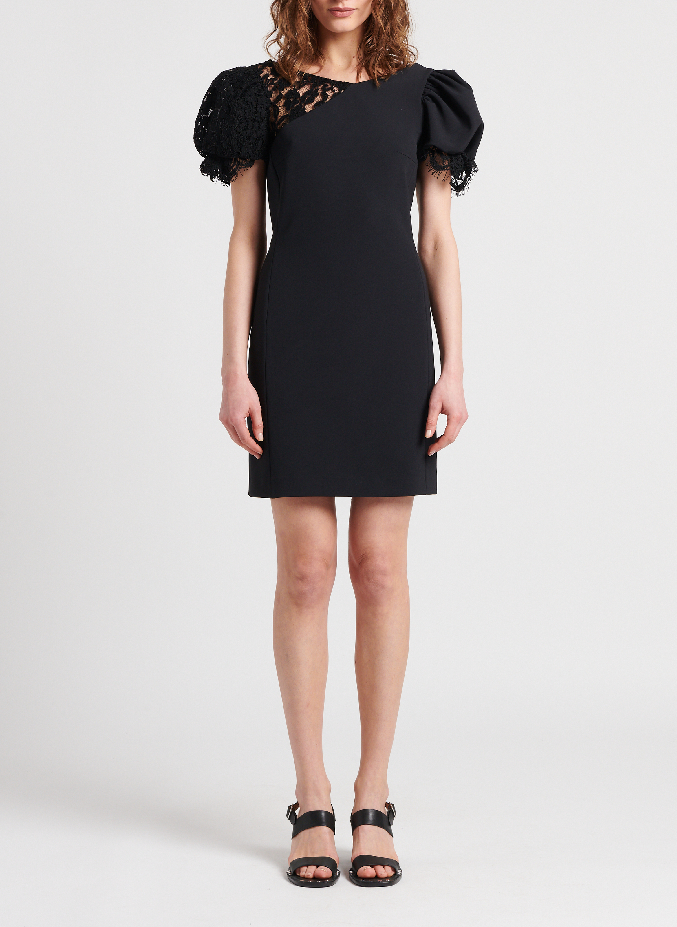 Korte jurk met V-hals PINKO Zwart