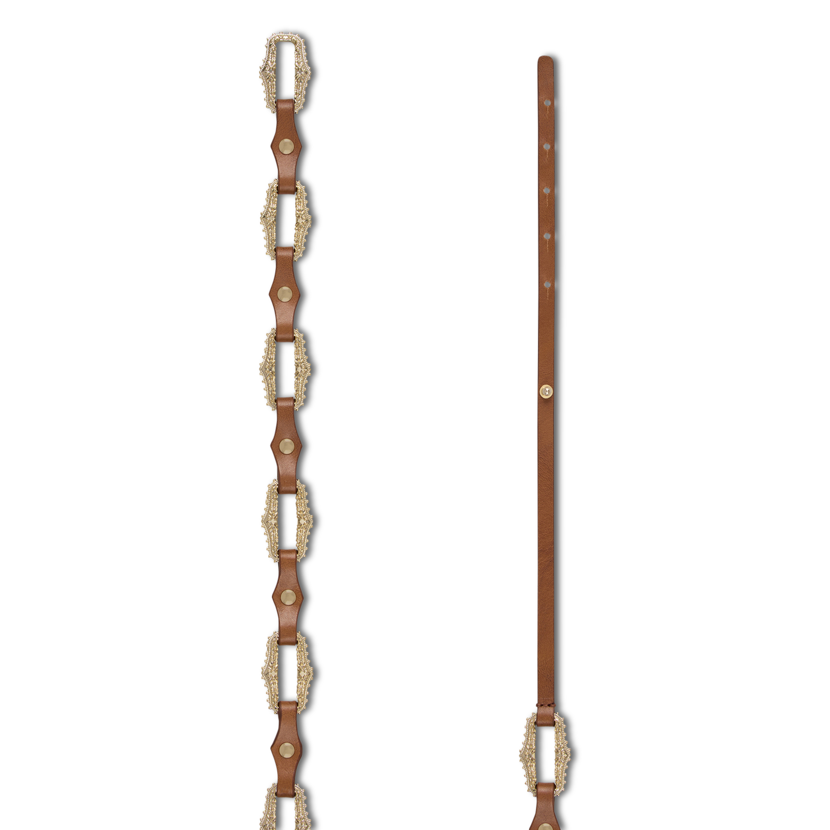 Leren ceintuur met gesp BA&SH Bruin