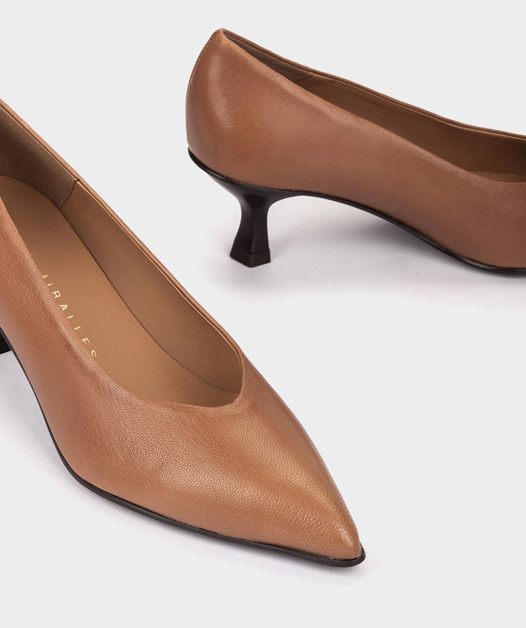 High-heeled brown leather shoe PEDRO MIRALLES Brown