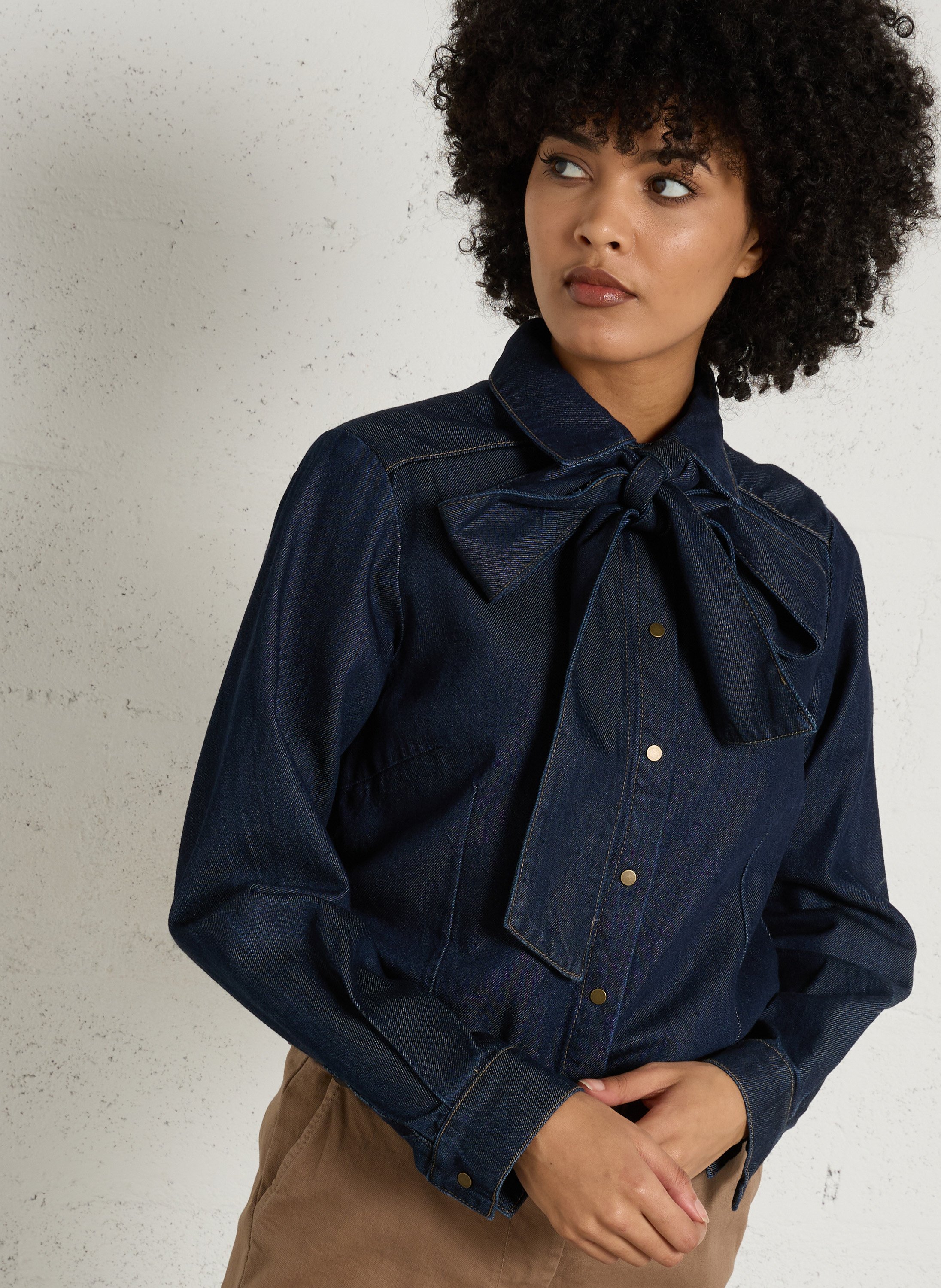 Bedrucktes Hemd mit klassischem Kragen MAISON 123 Blau