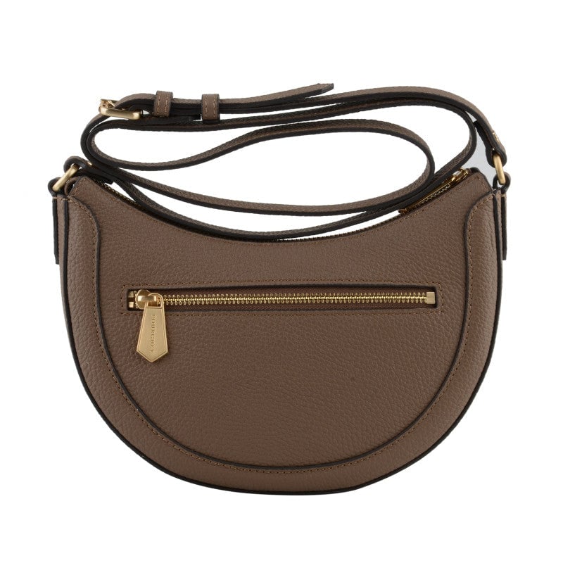 Calfskin leather shoulder bag Brown