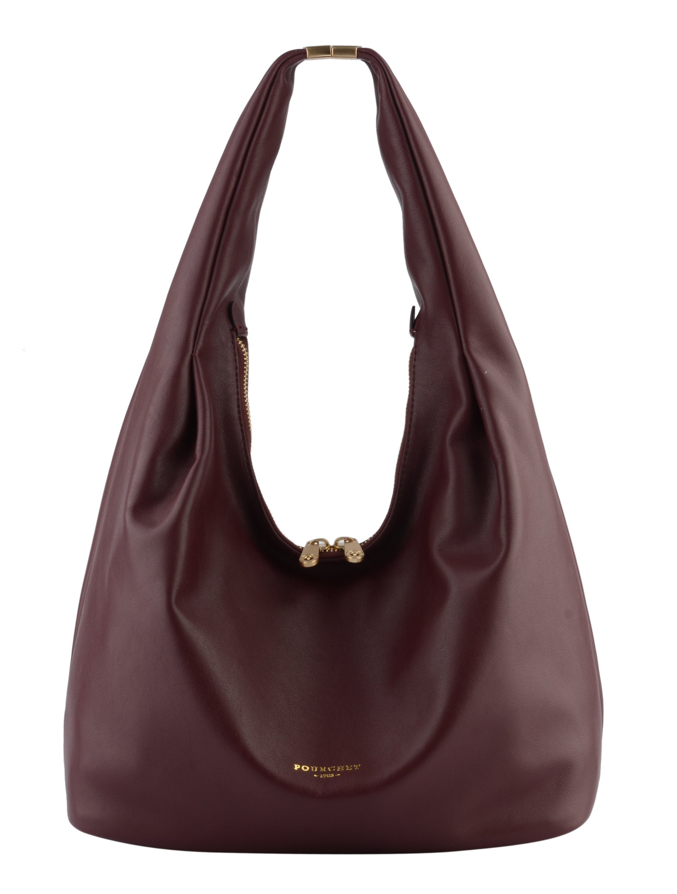 Calfskin leather shoulder bag POURCHET