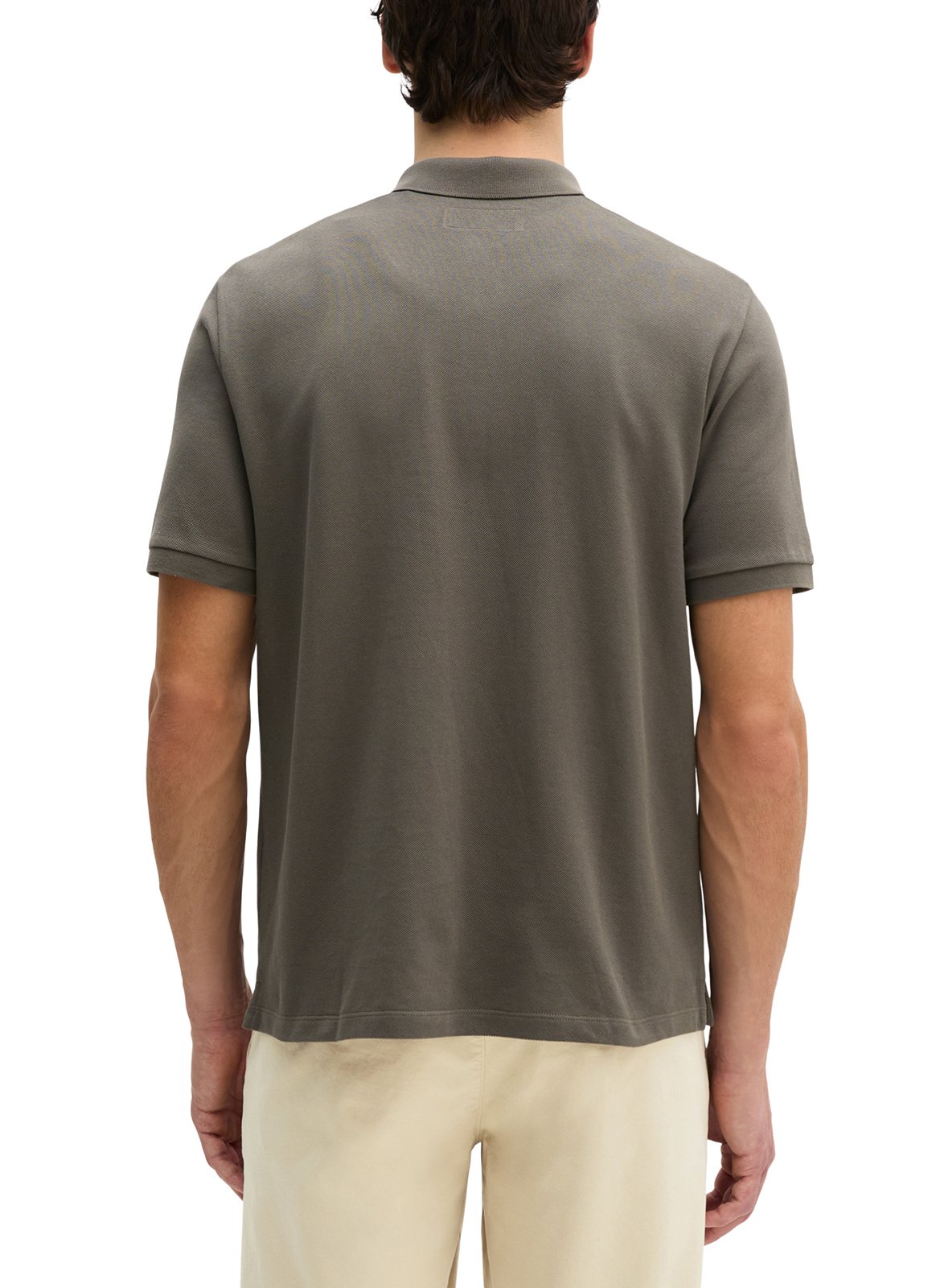 Polo droit en coton MARC O'POLO Kaki