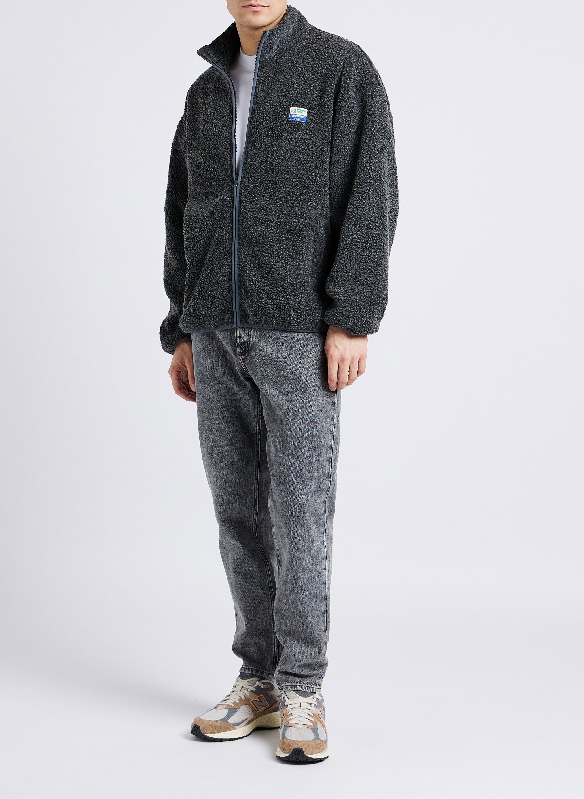 High-neck sherpa jacket AMERICAN VINTAGE Grey