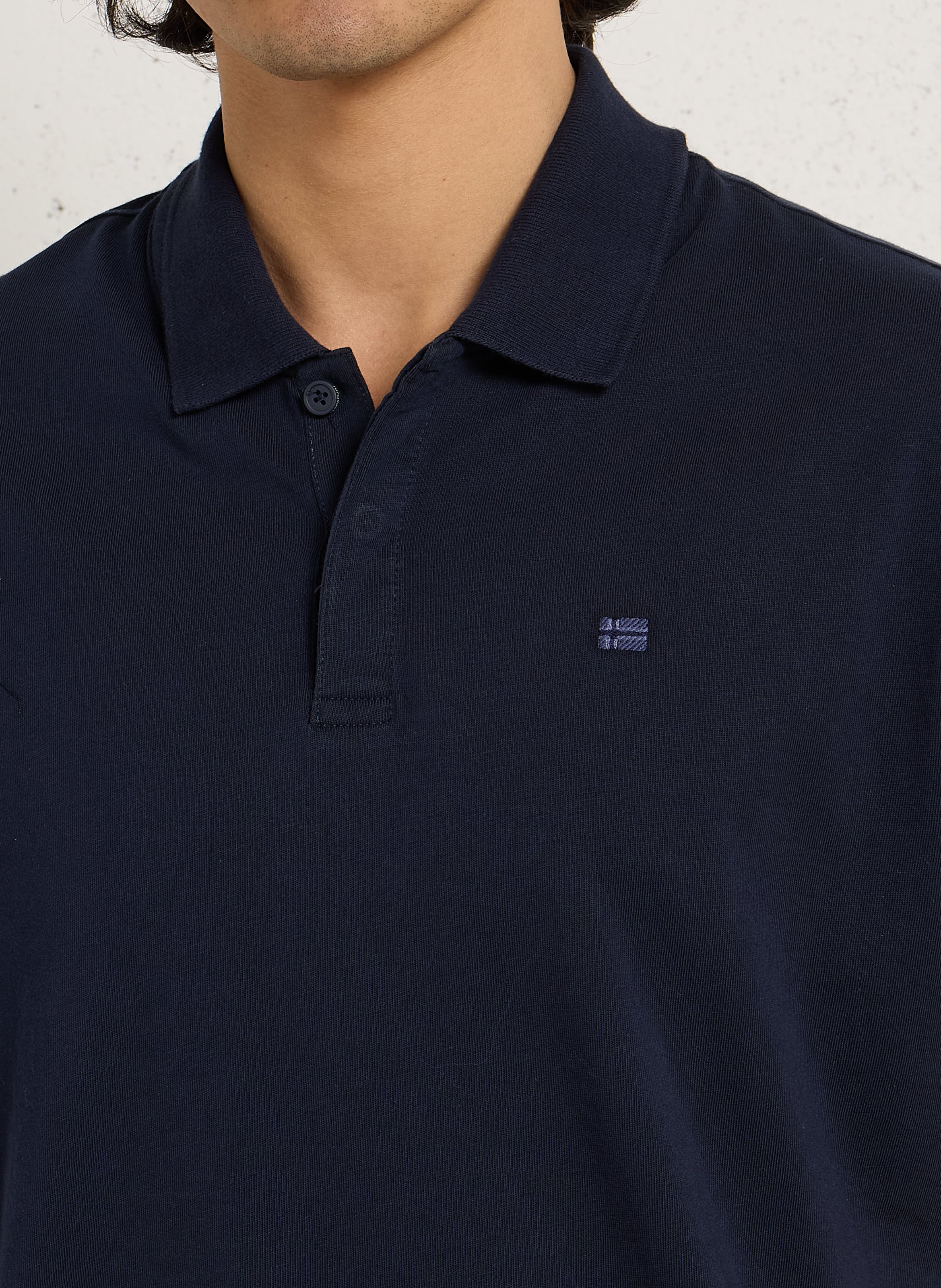 Besticktes Poloshirt aus Baumwolle, Regular Fit NAPAPIJRI Blau