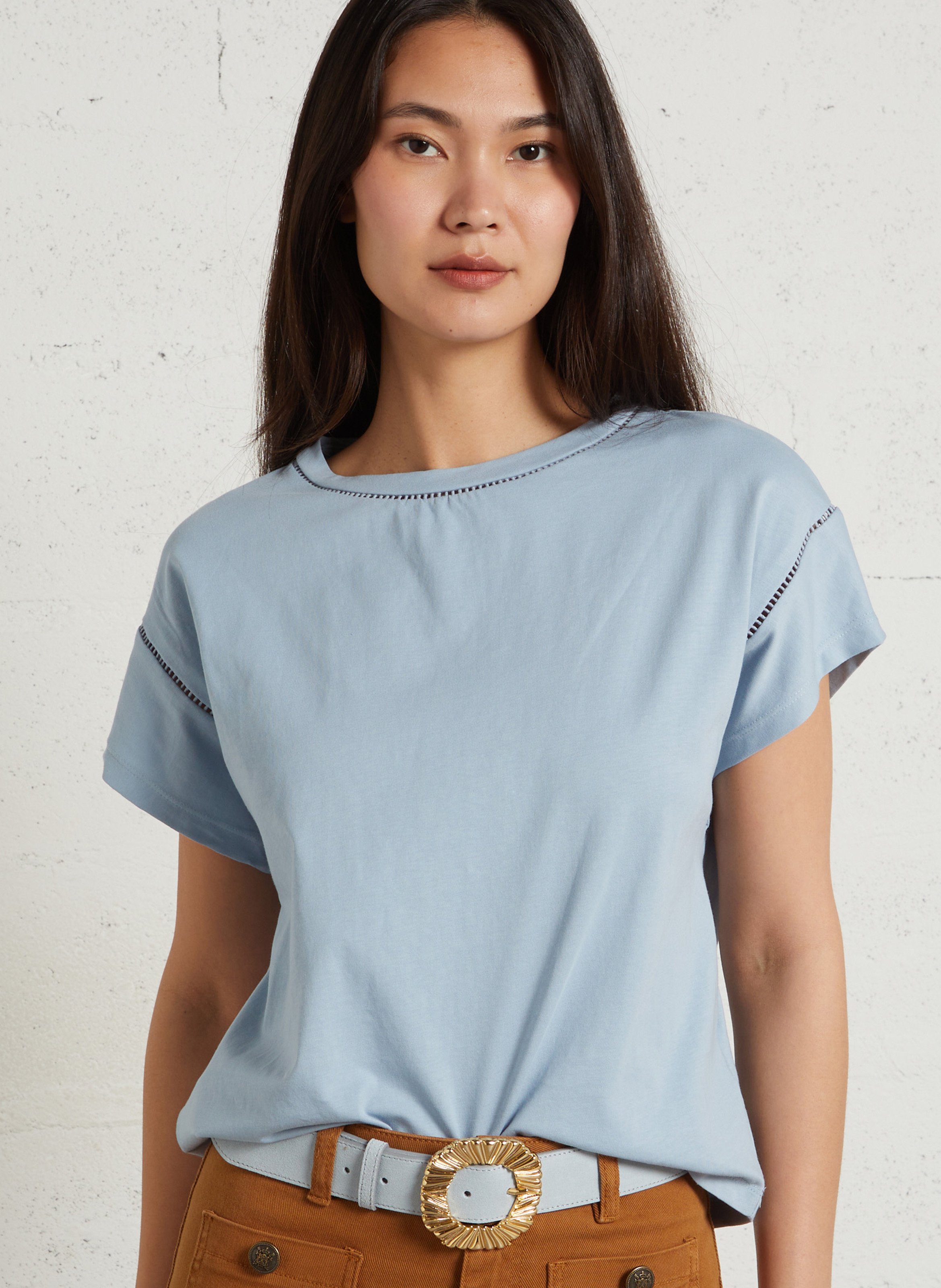 Tee-shirt col rond en coton MAISON 123