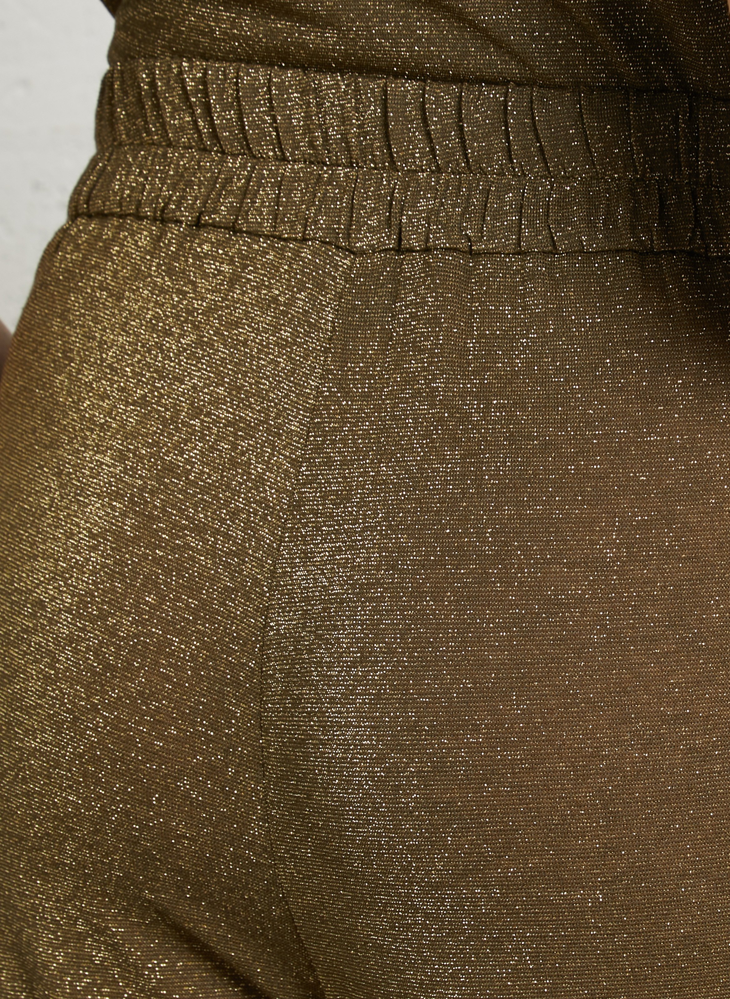 Pantalon fluide large pailleté MOMONI Marron