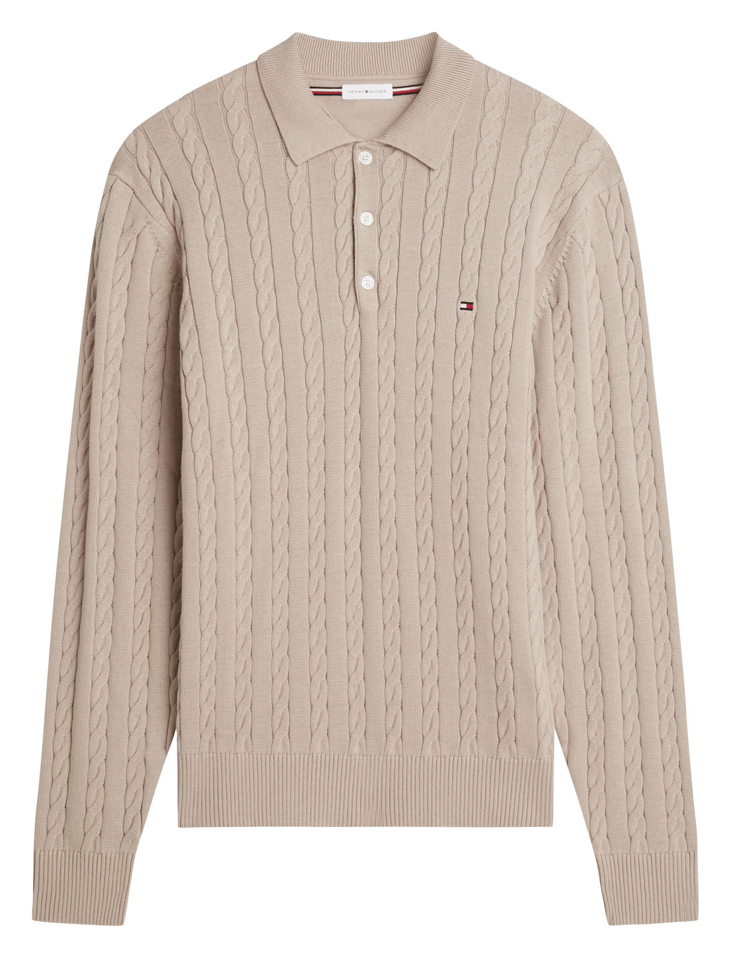 Regular-Fit Pullover aus Bio-Baumwolle TOMMY HILFIGER Beige