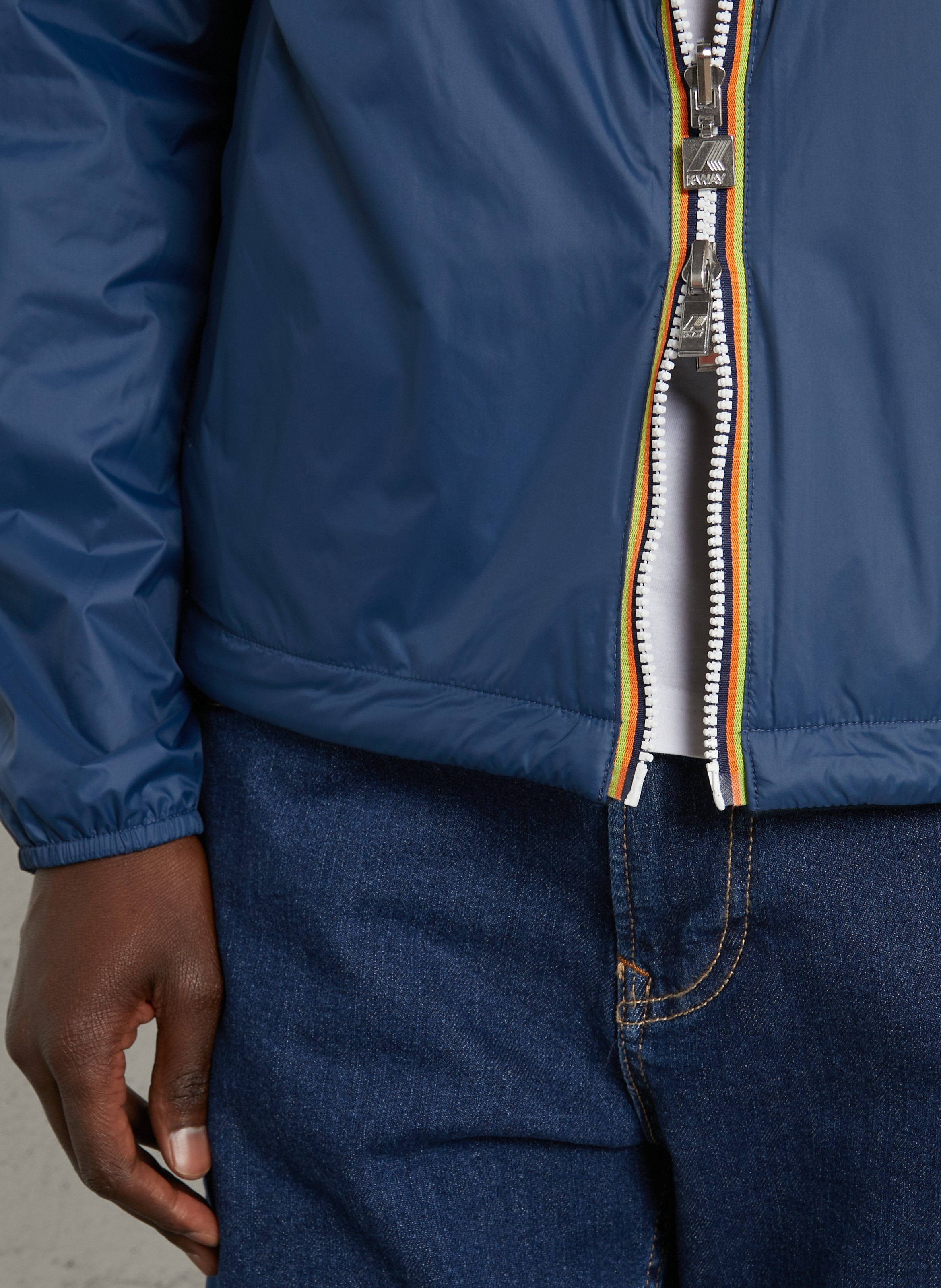 Sweat zippé en coton K-WAY Bleu