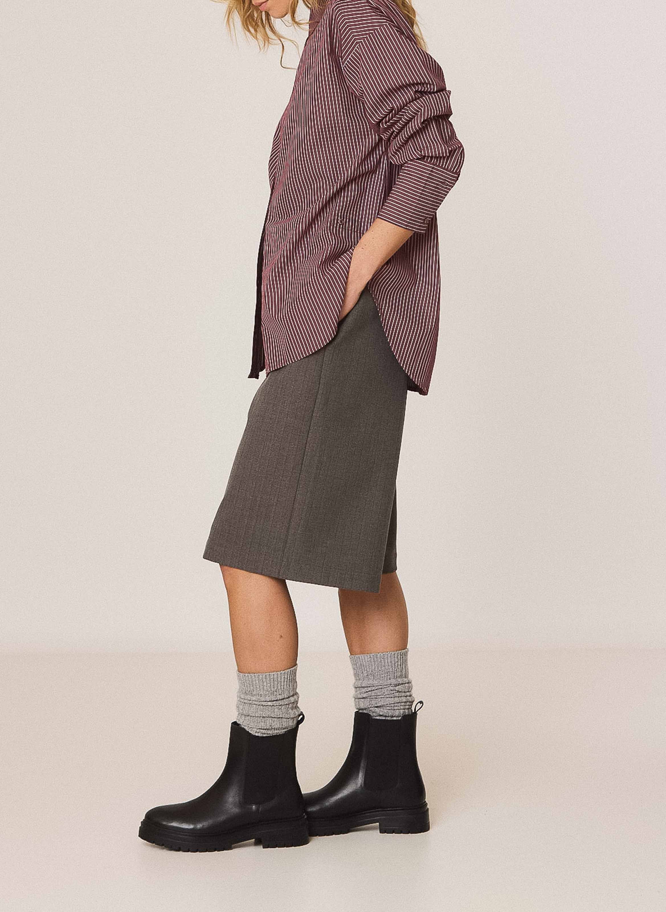 Loose-fit cotton shirt INDI & COLD Purple