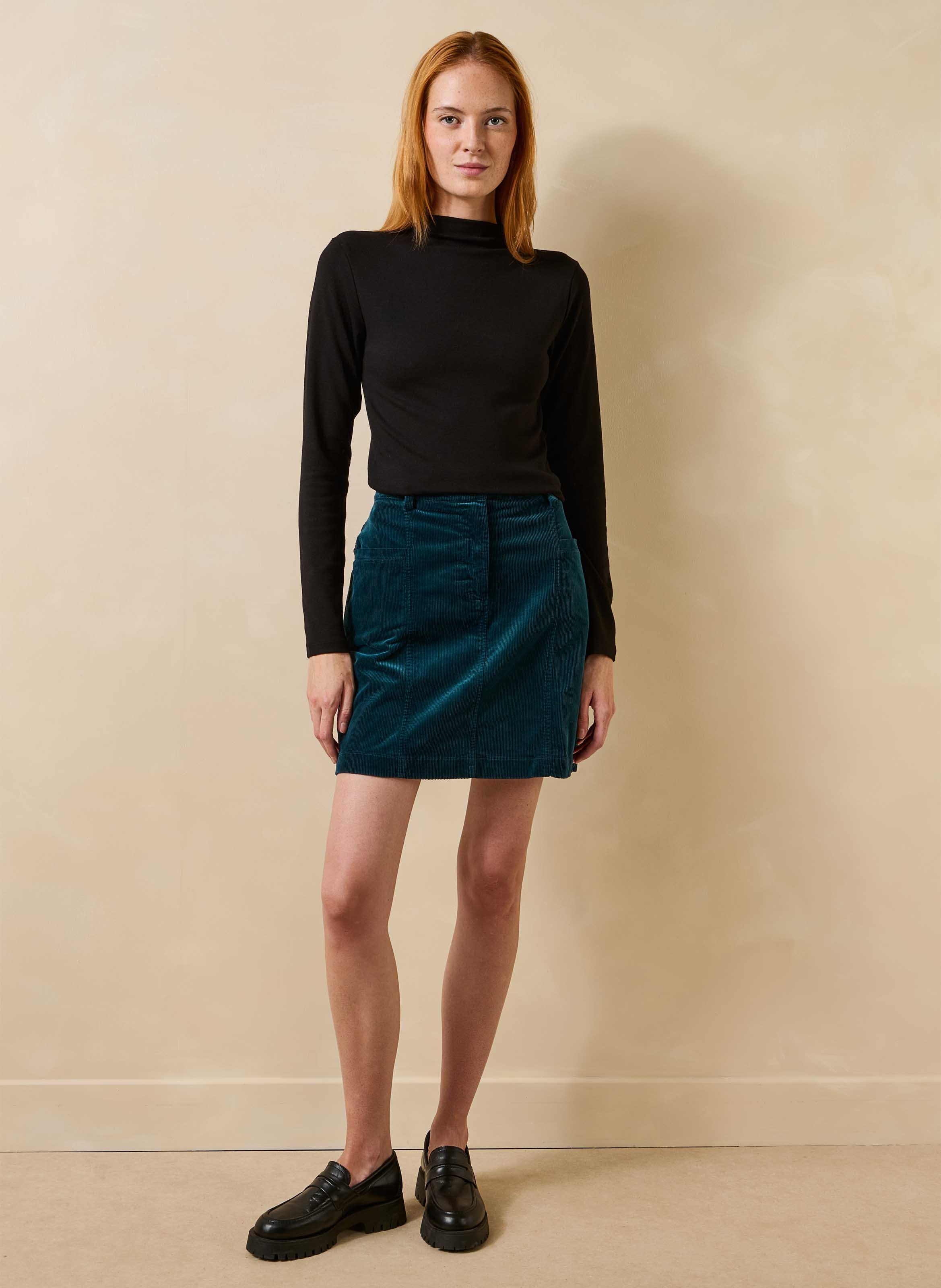 T-shirt met hoge kraag LA FEE MARABOUTEE Zwart