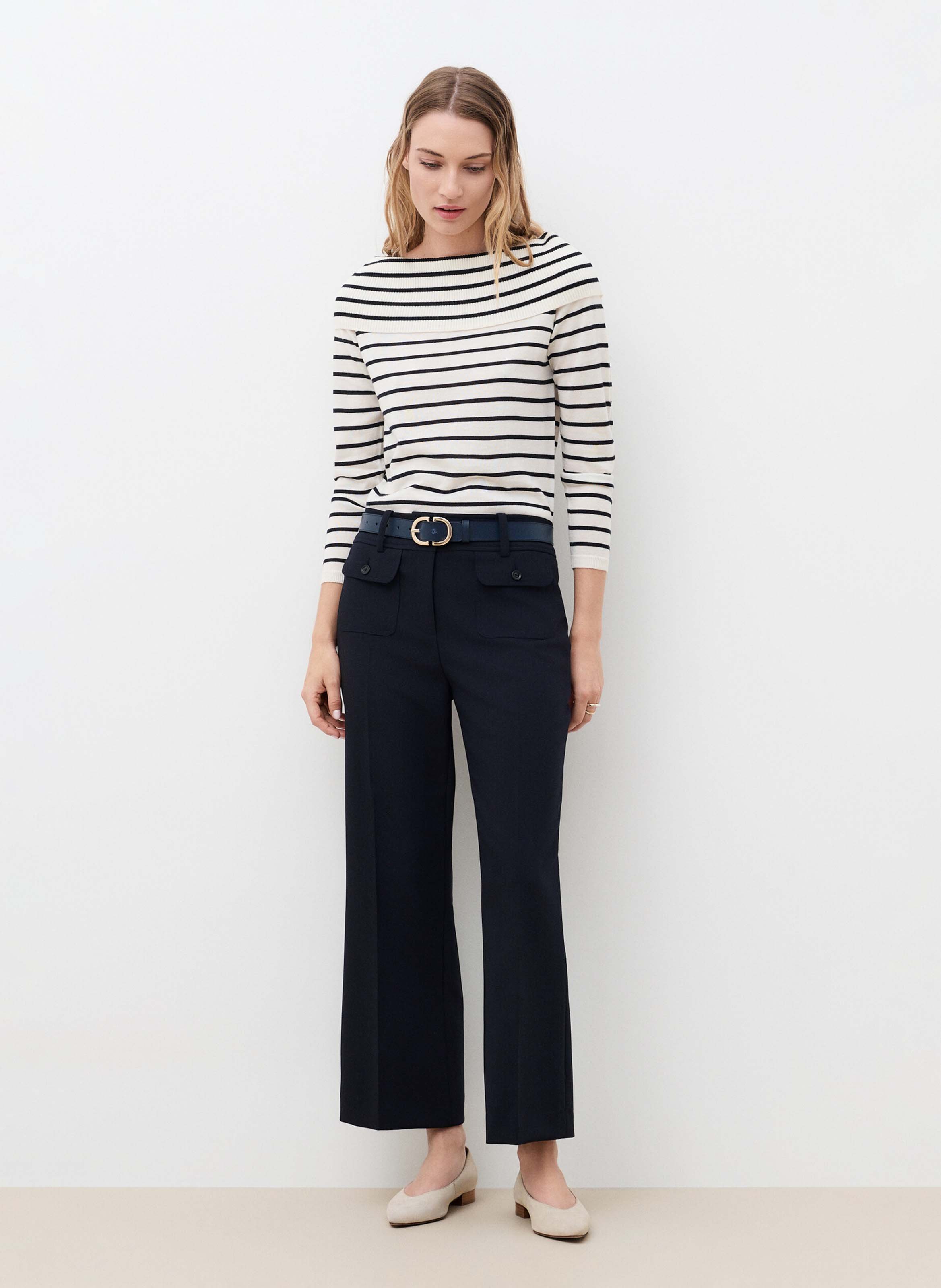 Gerade geschnittene 7/8-Hose CAROLL Blau