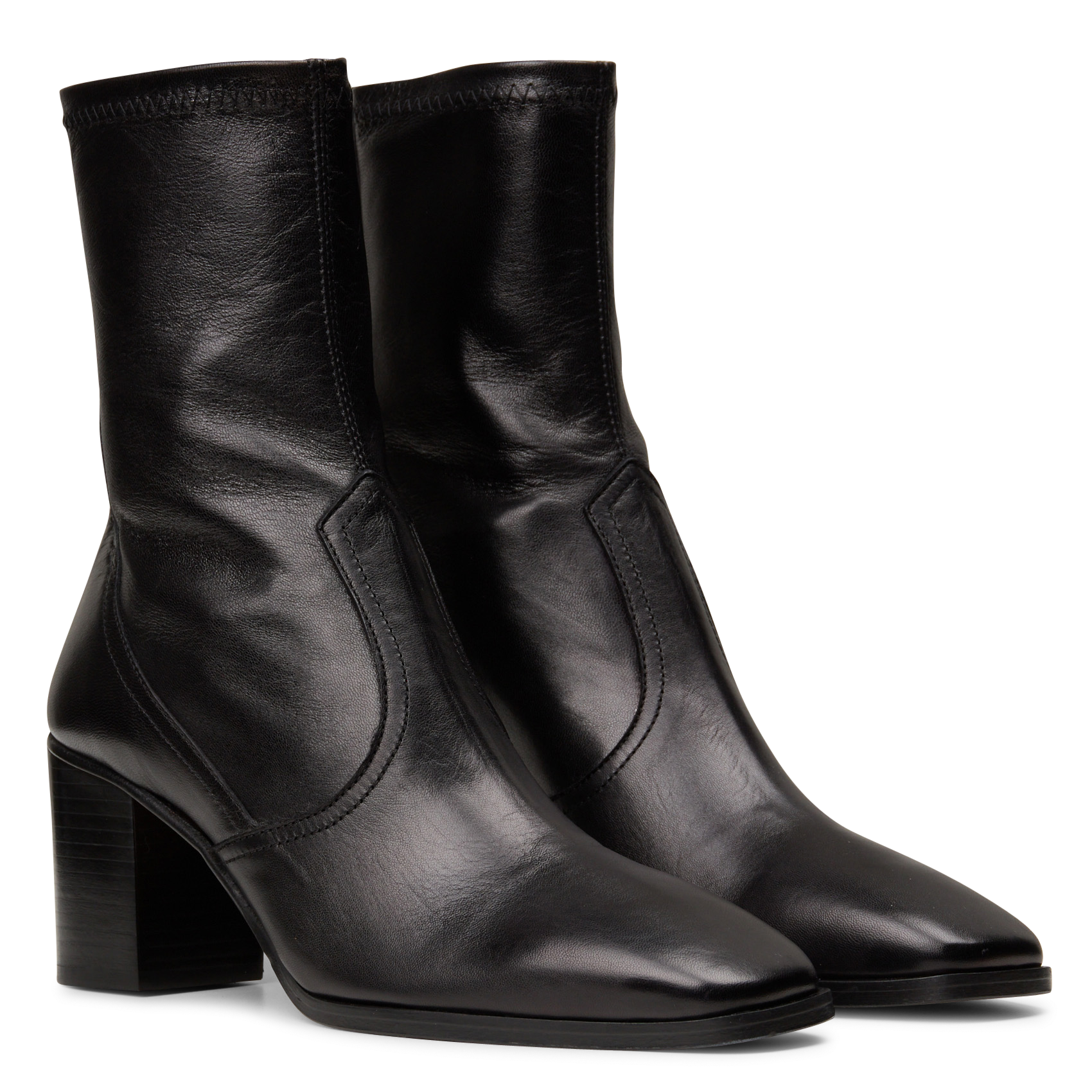 Bottines zippées en cuir suédé SOCQUE PARIS Noir