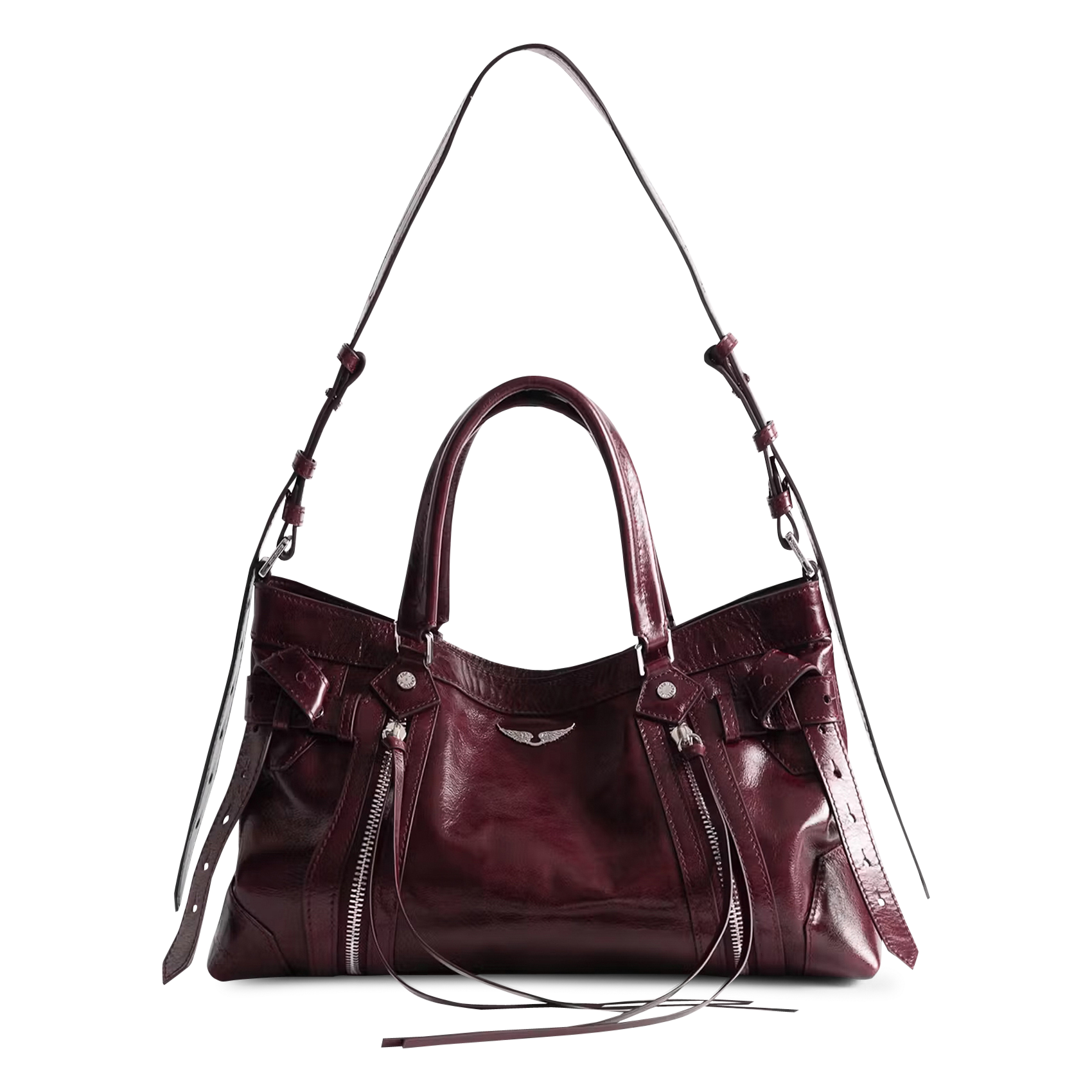 Sac bandoulière en cuir ZADIG&VOLTAIRE Violet