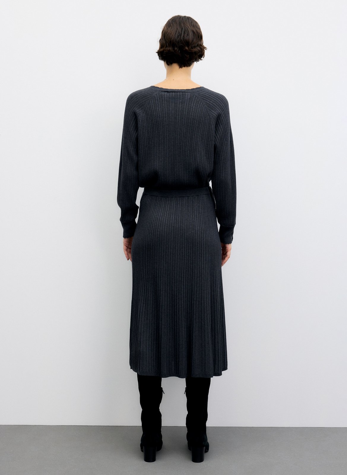 Pleated flared midi skirt GERARD DAREL Grey