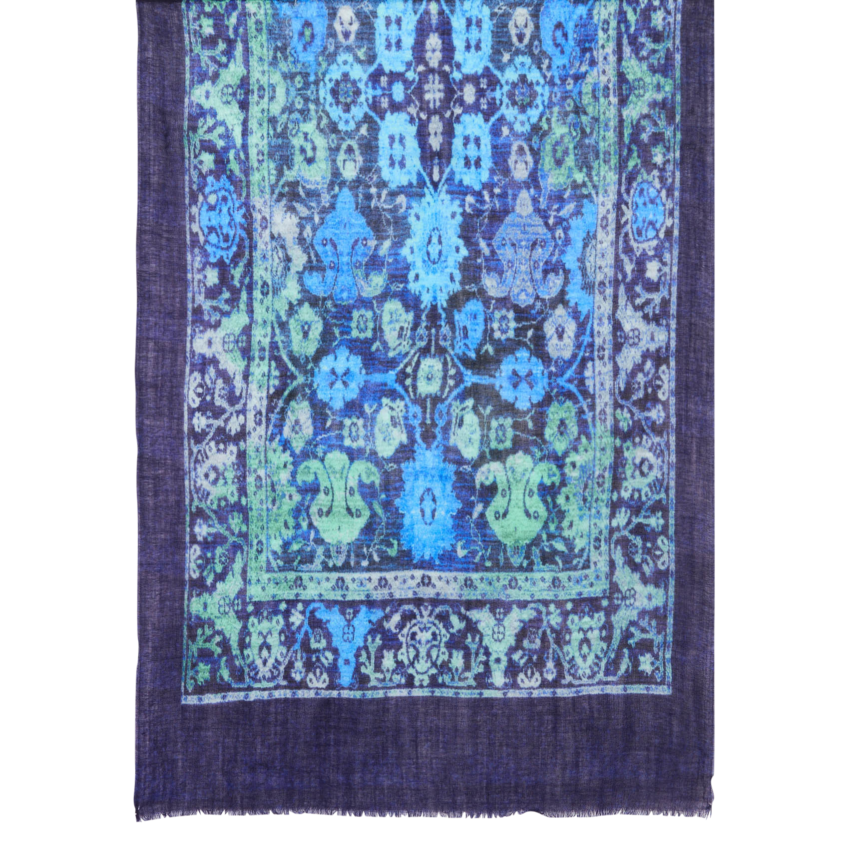 Wollen foulard met print SUD EXPRESS Blauw