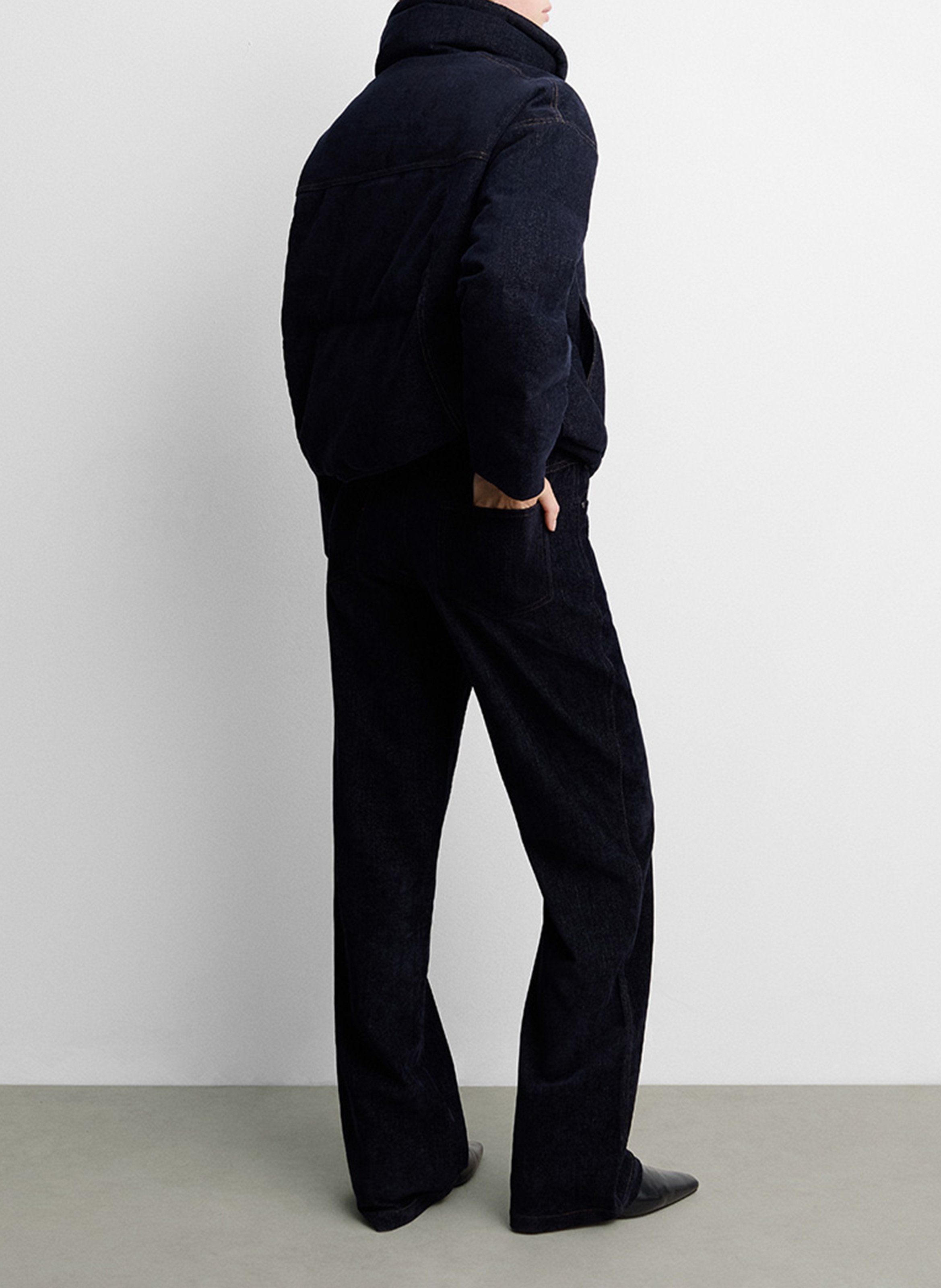 Oversize-Daunenjacke aus Denim SIMORRA Blau